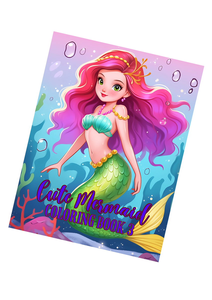 Cute Mermaid Coloring Book 3