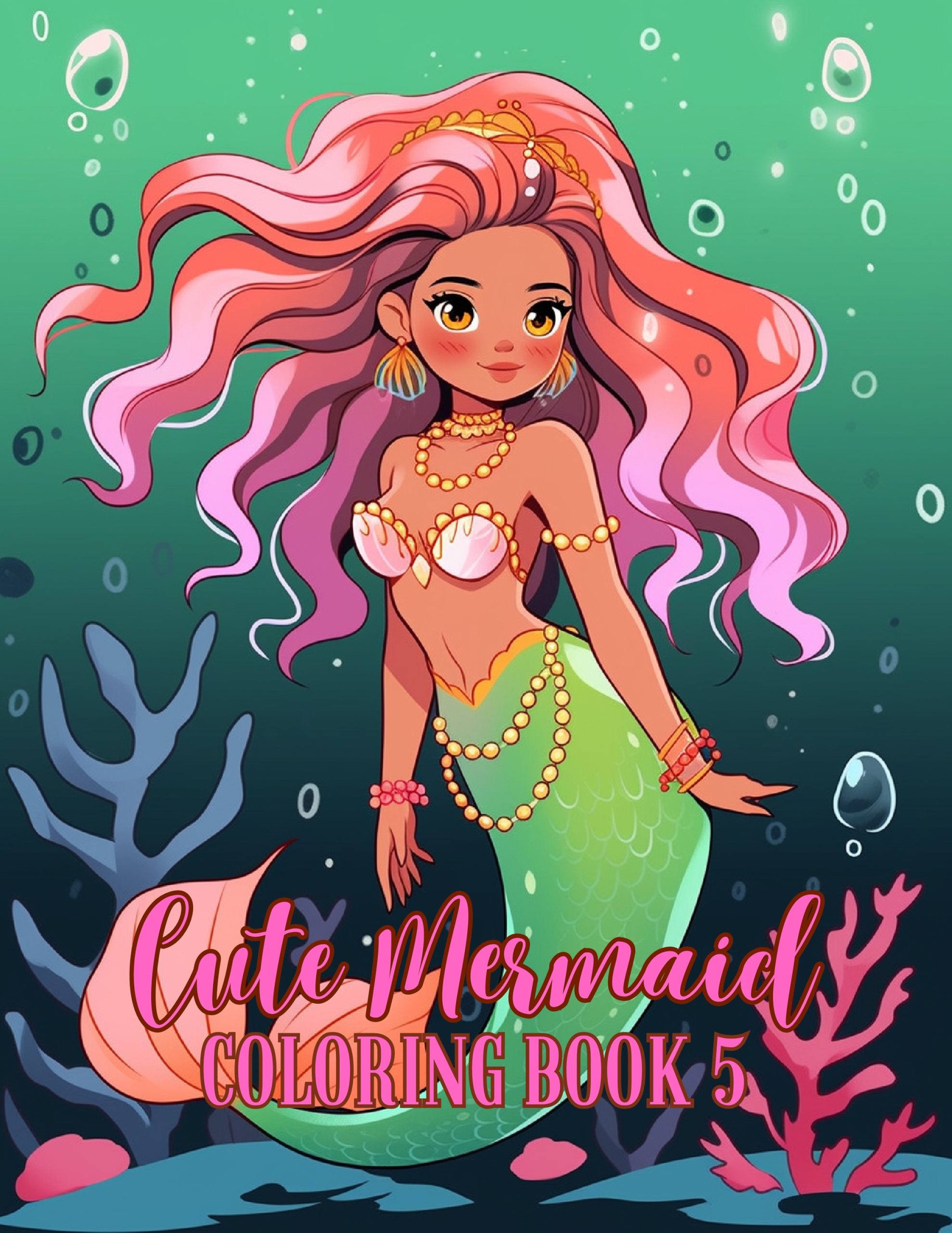 Cute Mermaid Coloring Book 5