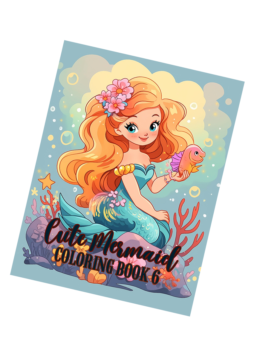 Cute Mermaid Coloring Book 6