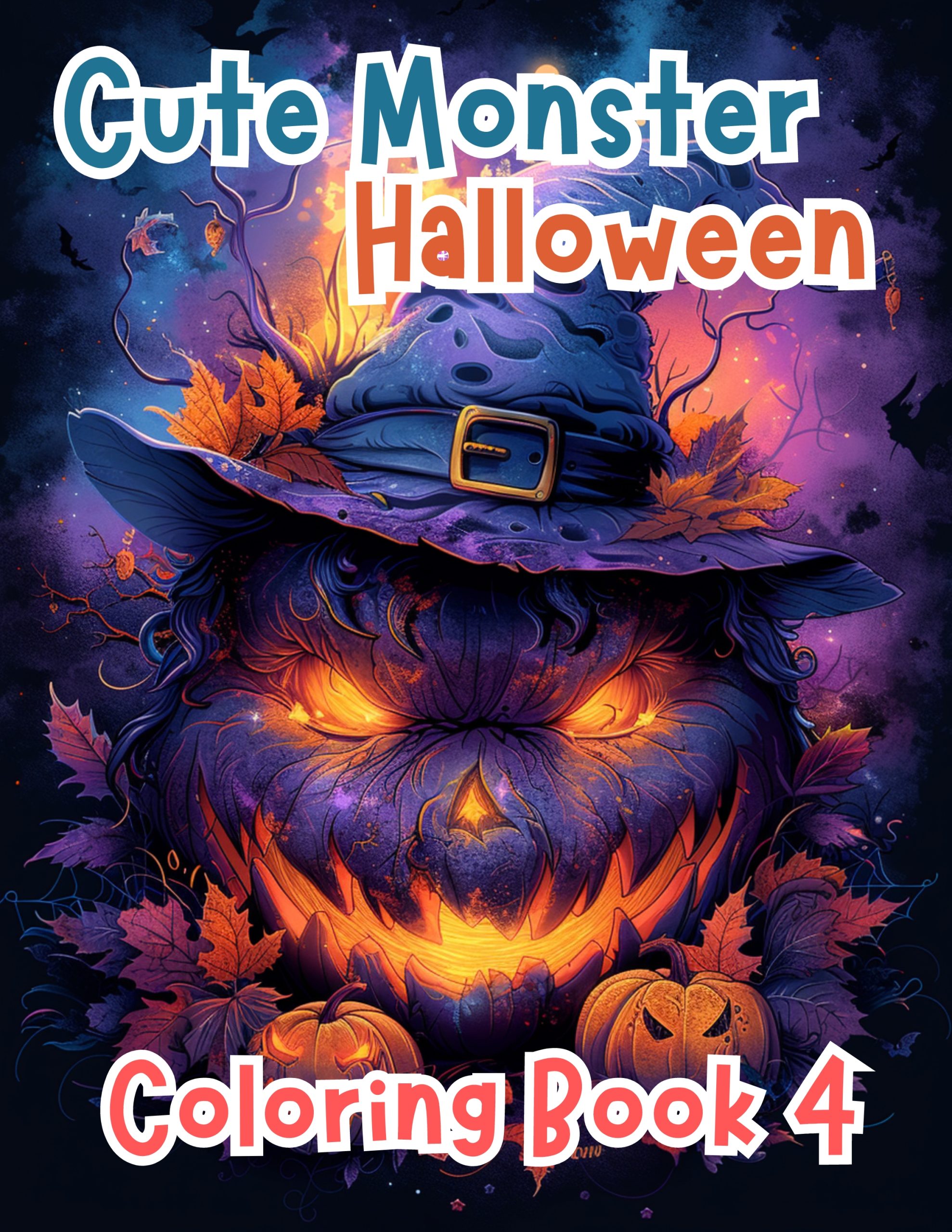Cute Monster Halloween Kids Coloring Book 4