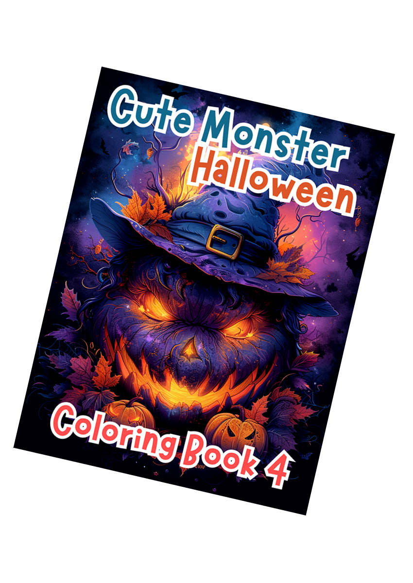 Cute Monster Halloween Kids Coloring Book 4