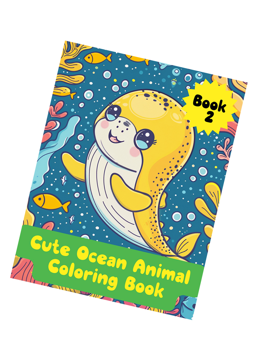 Cute Ocean Animal Coloring Book 2