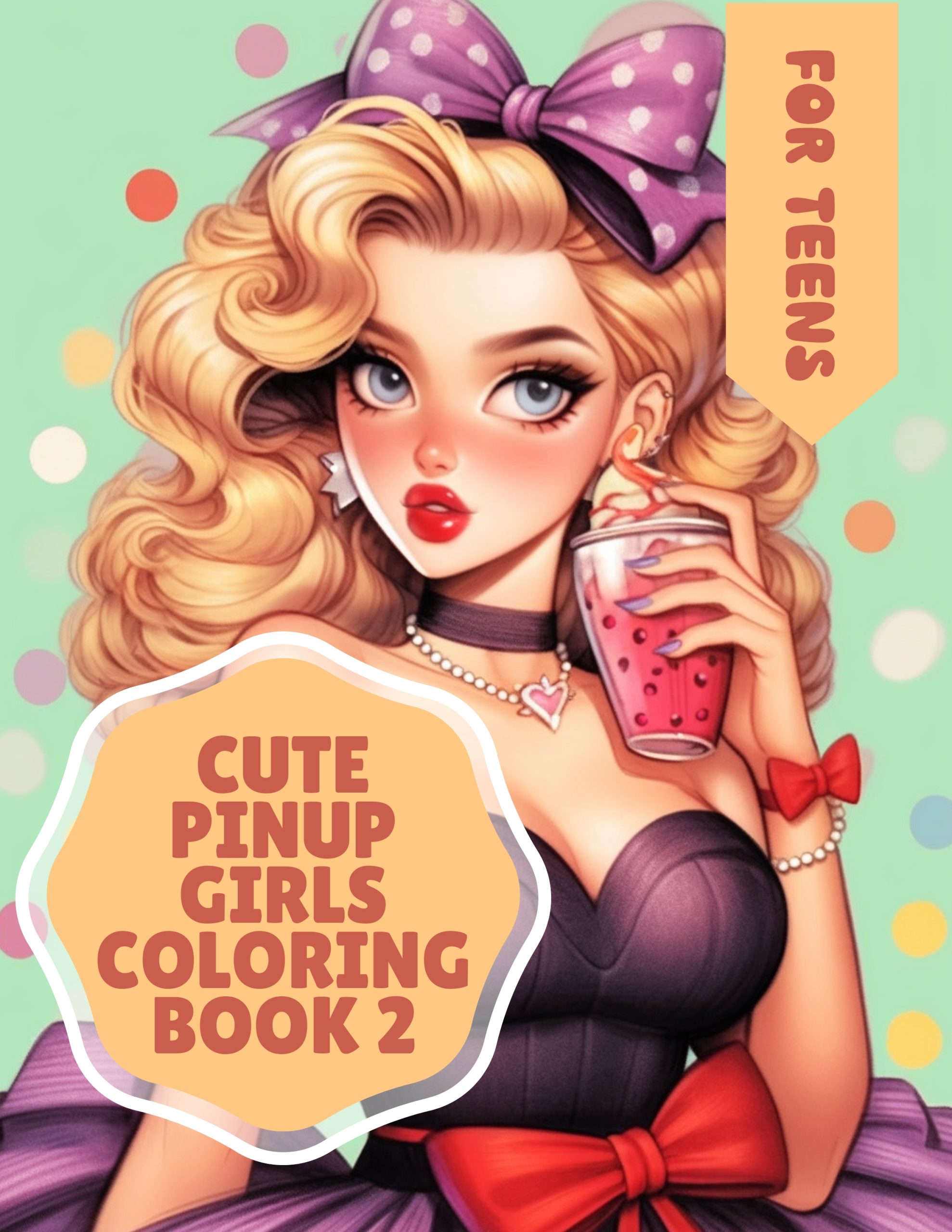 Cute Pin Up Girls Coloring Book 2
