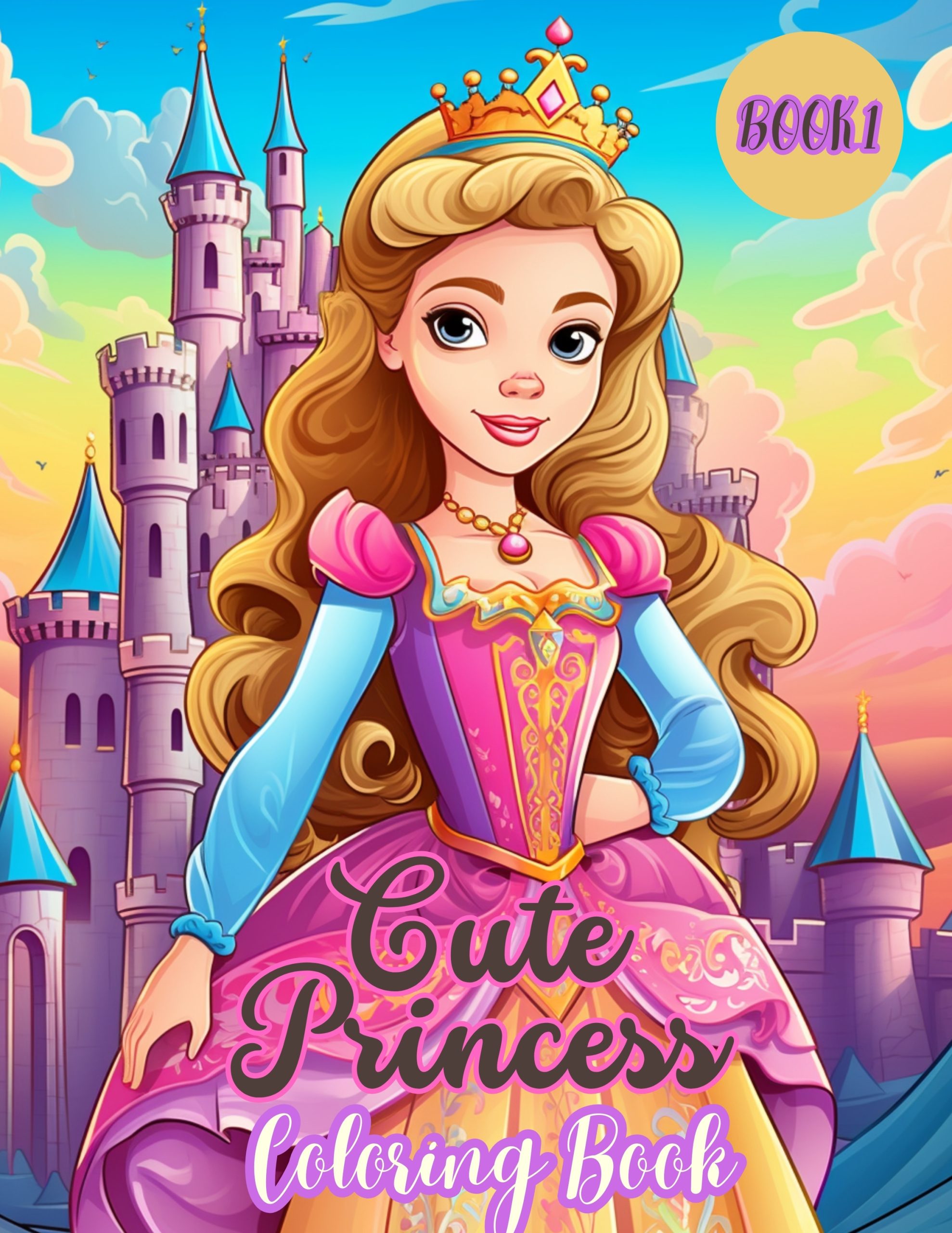 Cute Princess Coloring Book 1