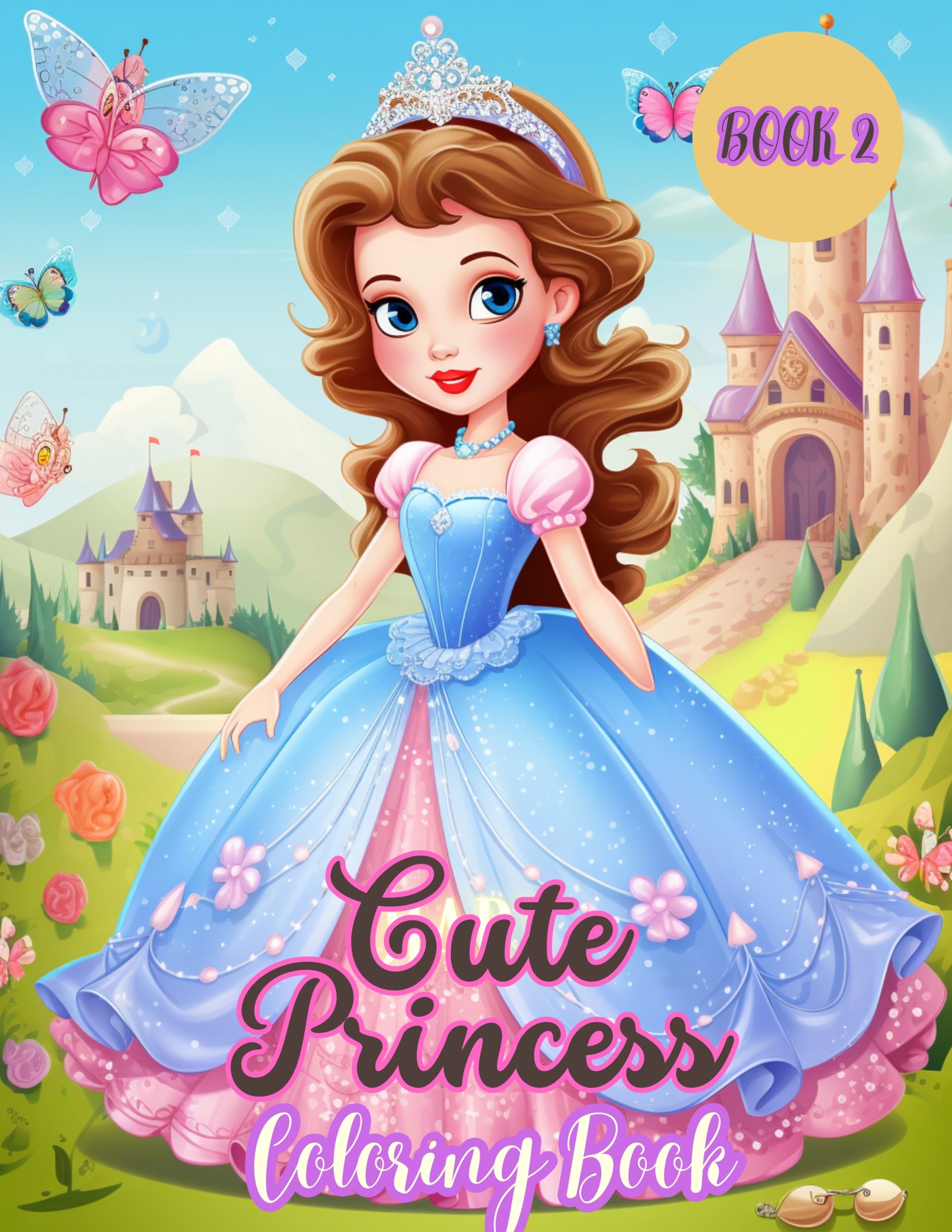 Cute Princess Coloring Book 2