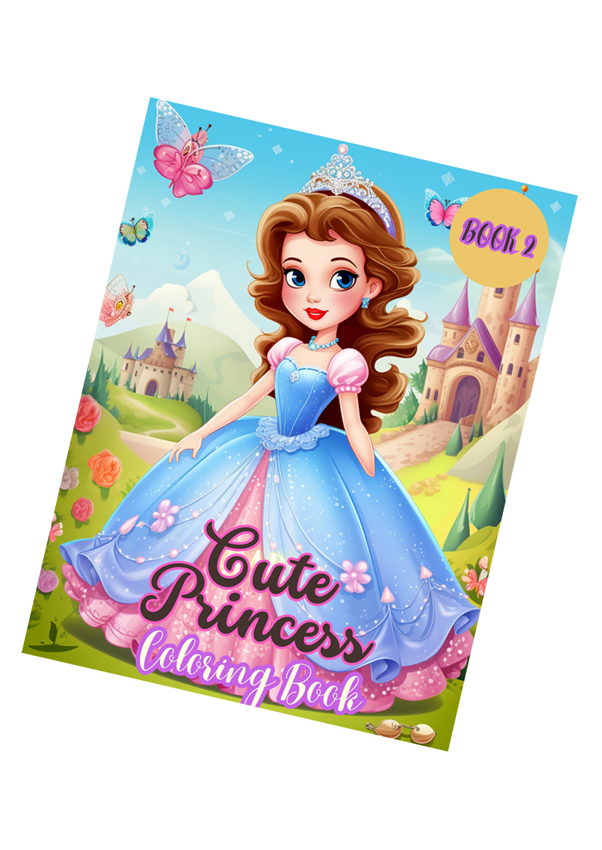 Cute Princess Coloring Book 2