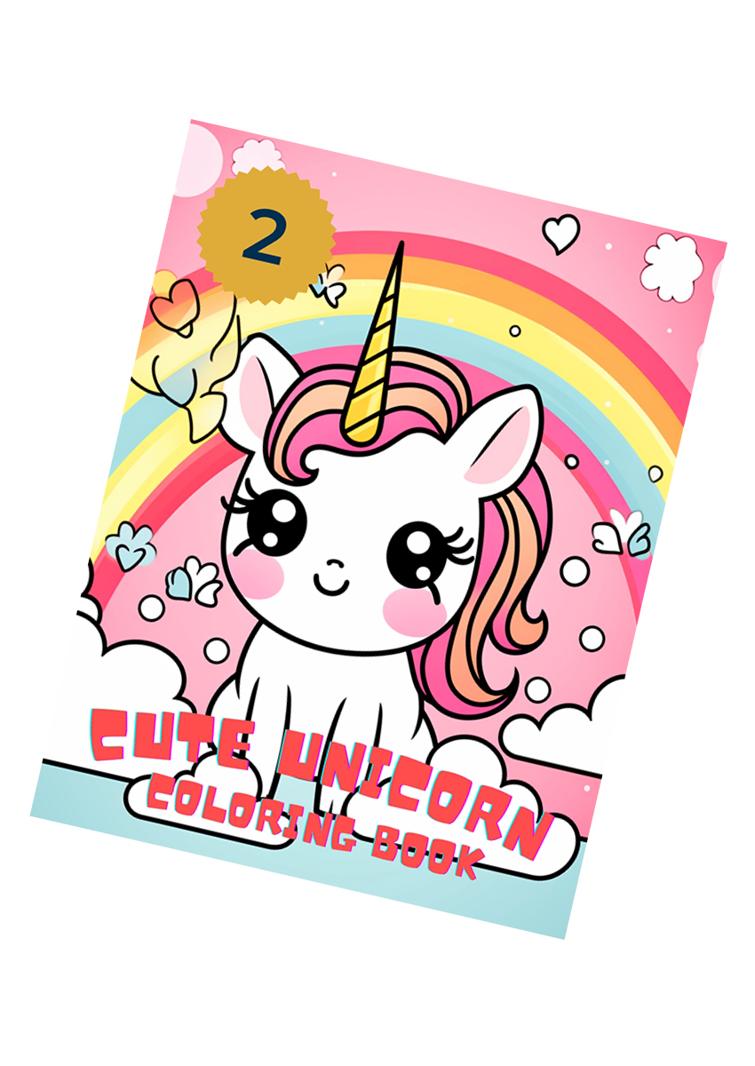 Cute Unicorn Coloring Book 2