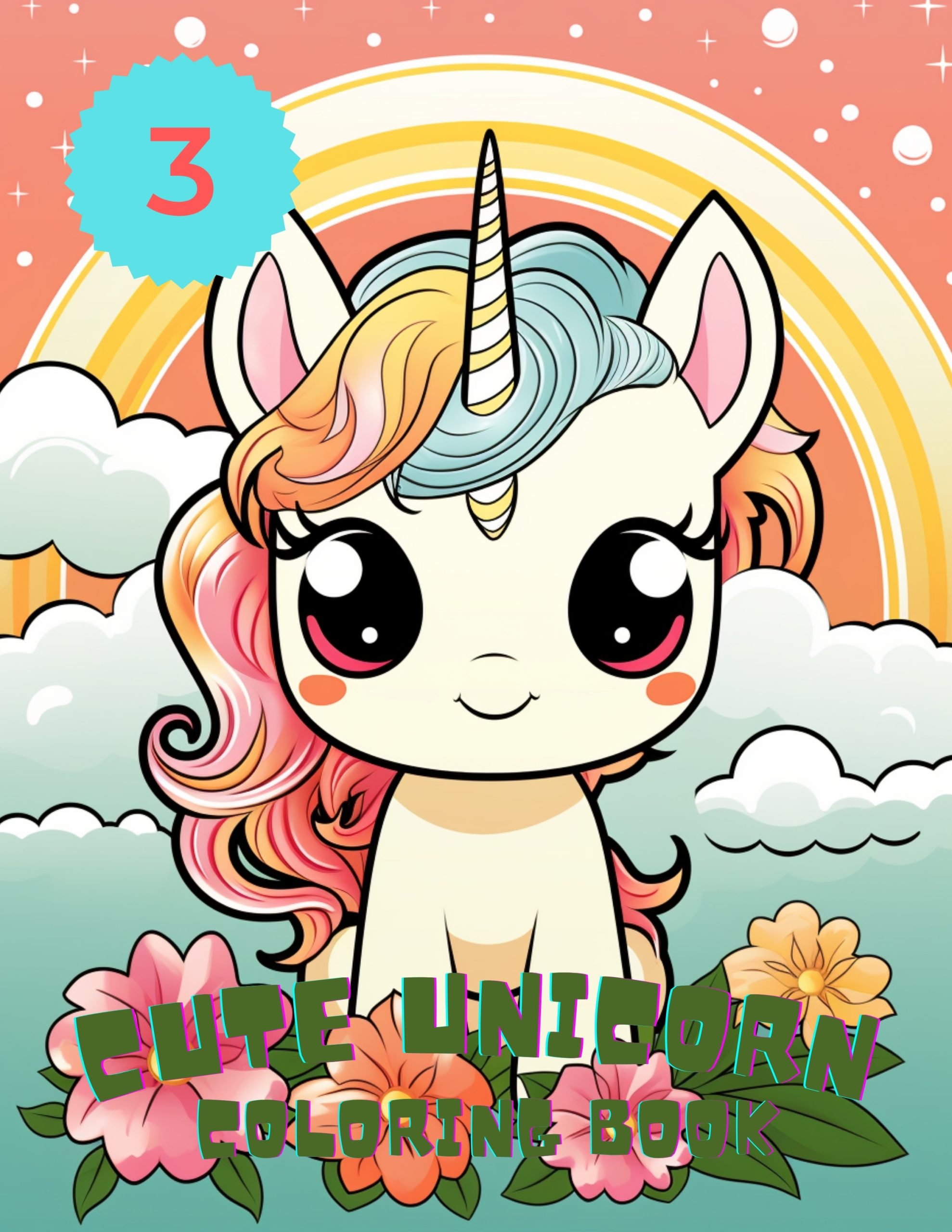 Cute Unicorn Coloring Book 3