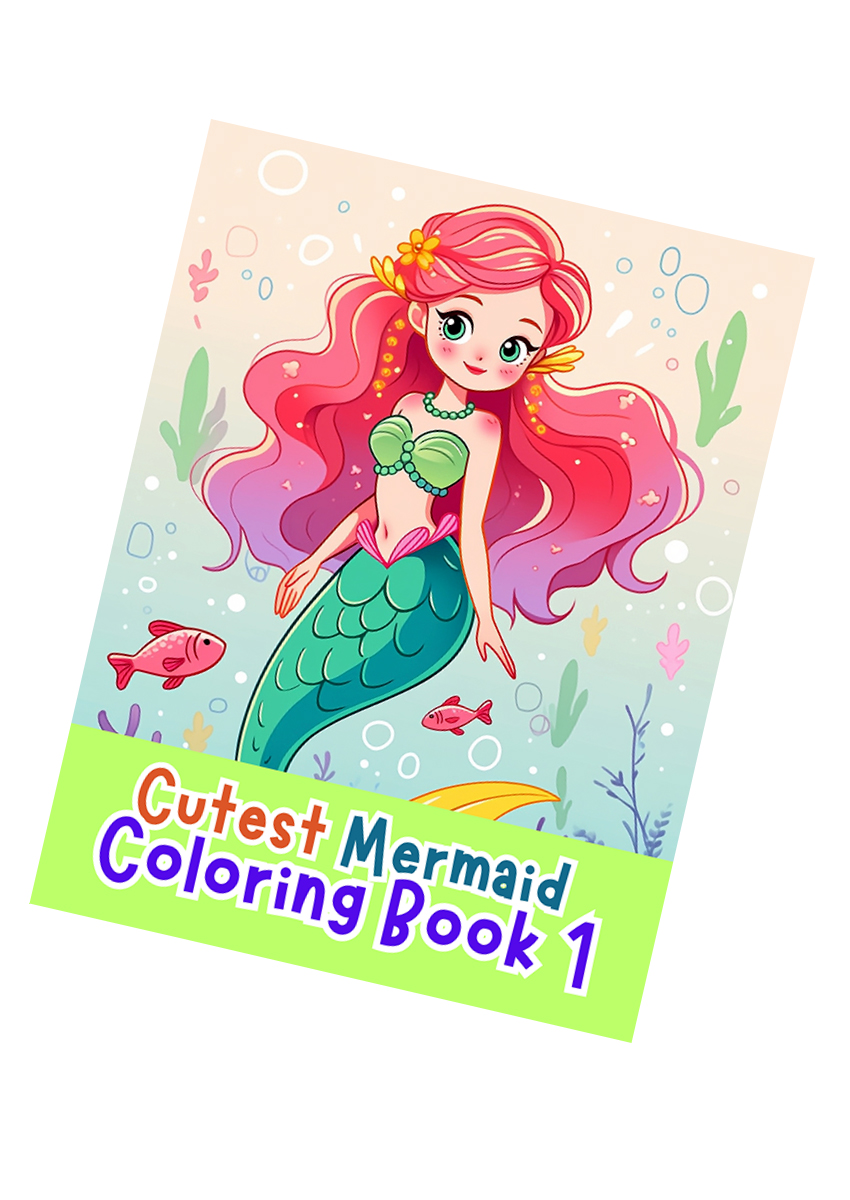 Cutest Mermaid Coloring Book for Kids