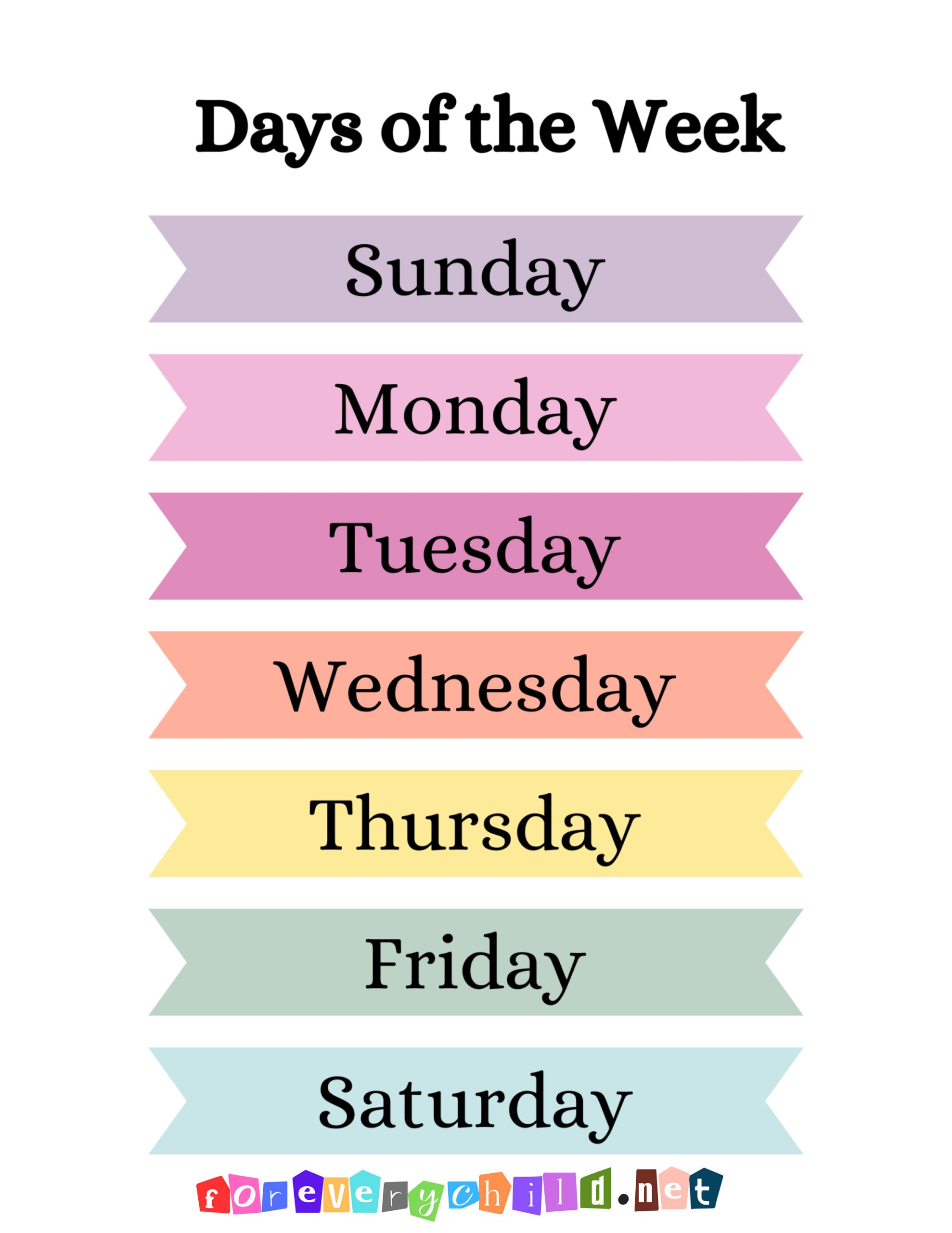 Days of the week Poster 3