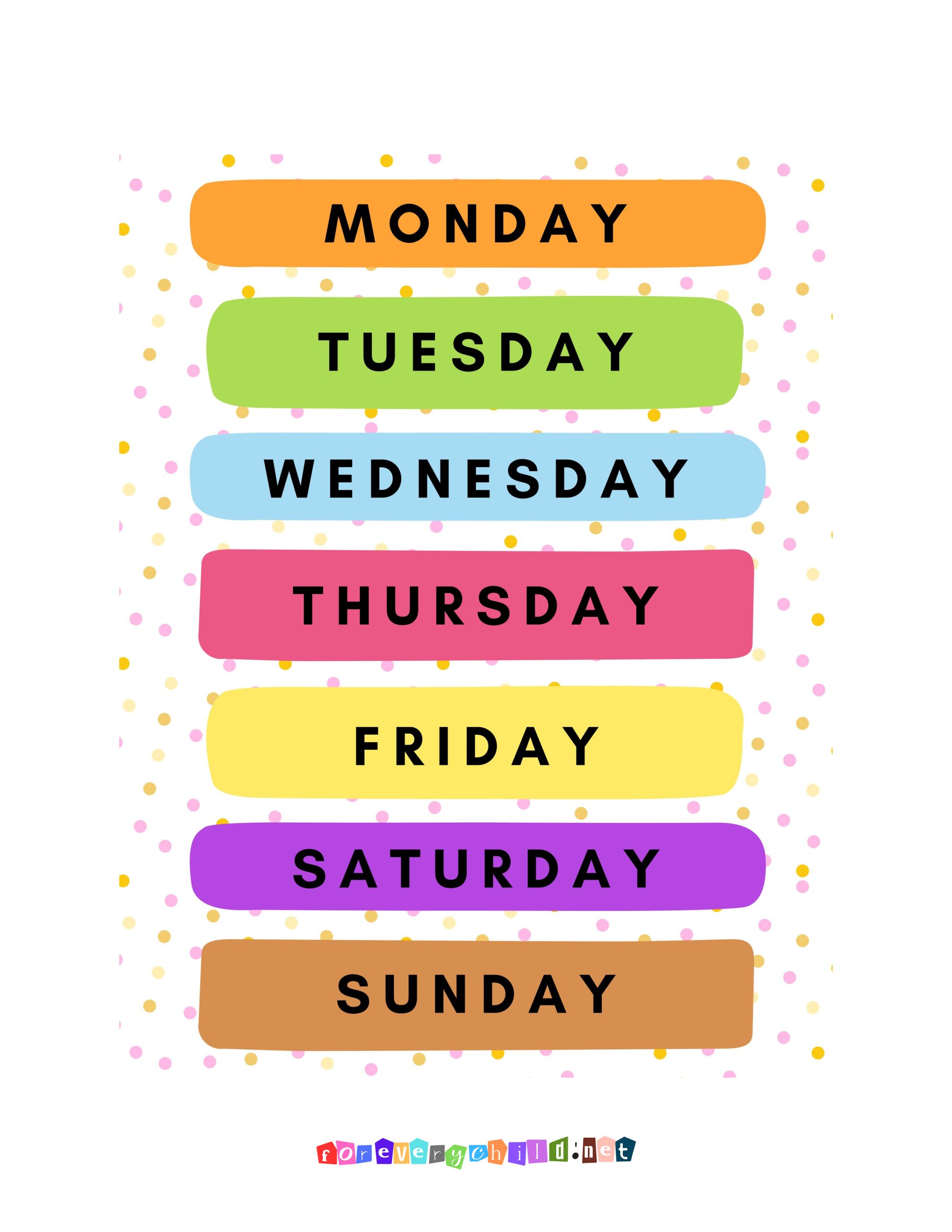 Days of the week Poster 4