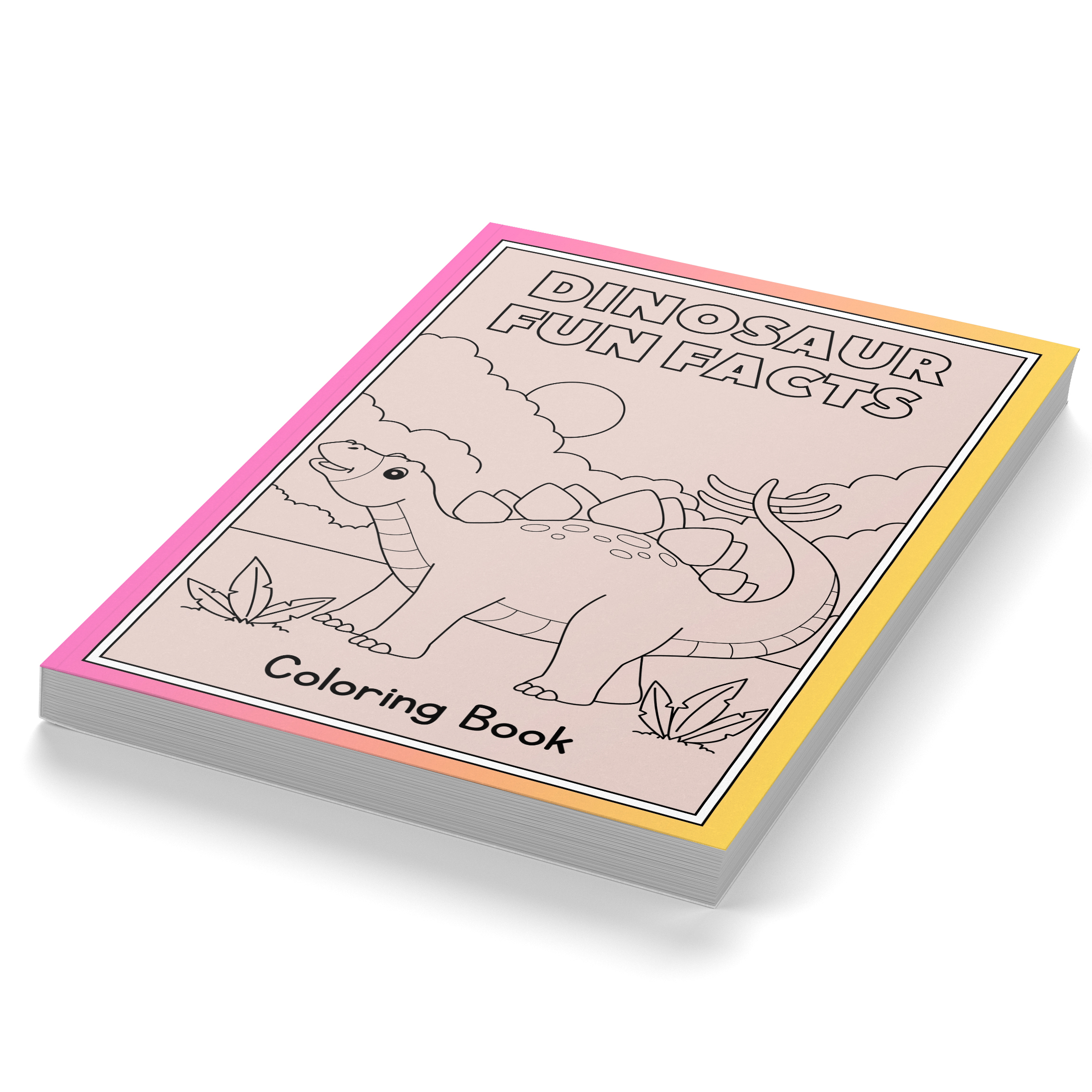 Dinosaur Fun Facts Coloring Book