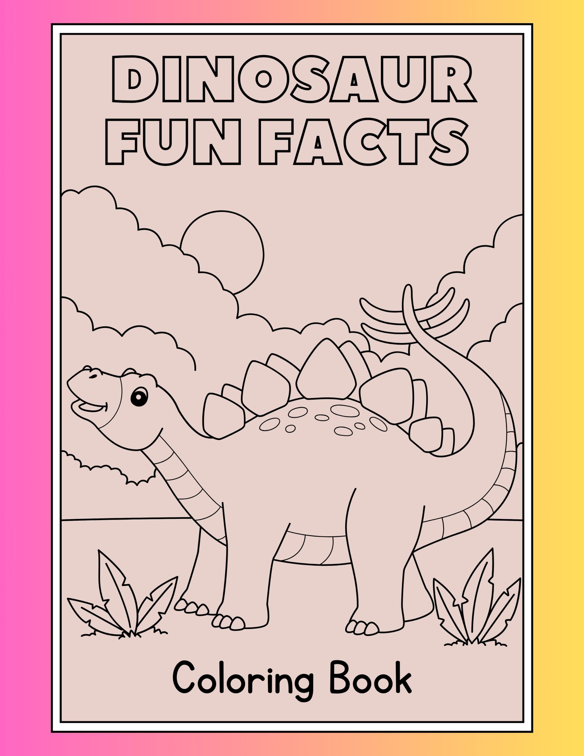 Dinosaur Fun Facts Coloring Book