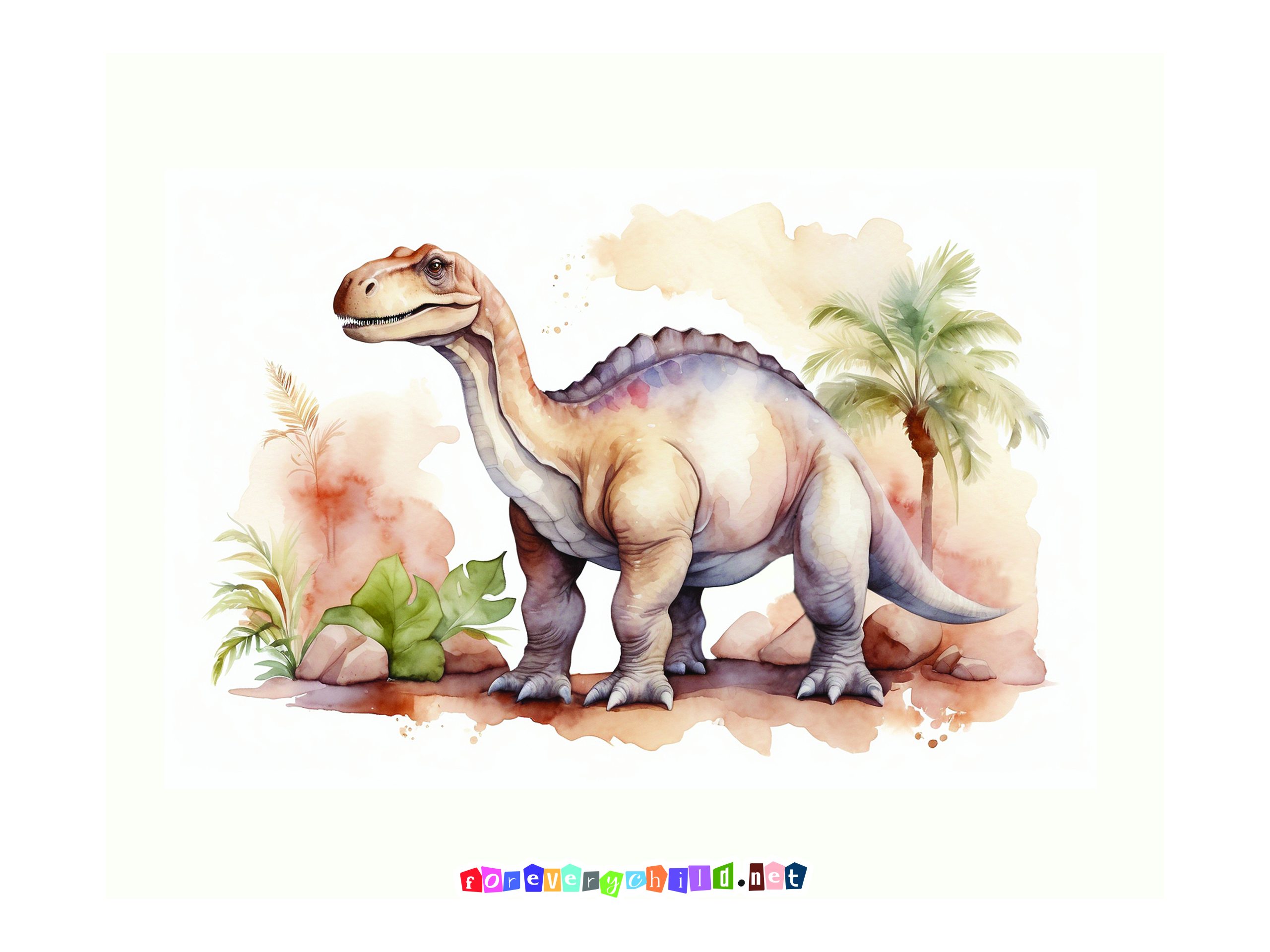 Dinosaur Nursery Poster 1 24×18
