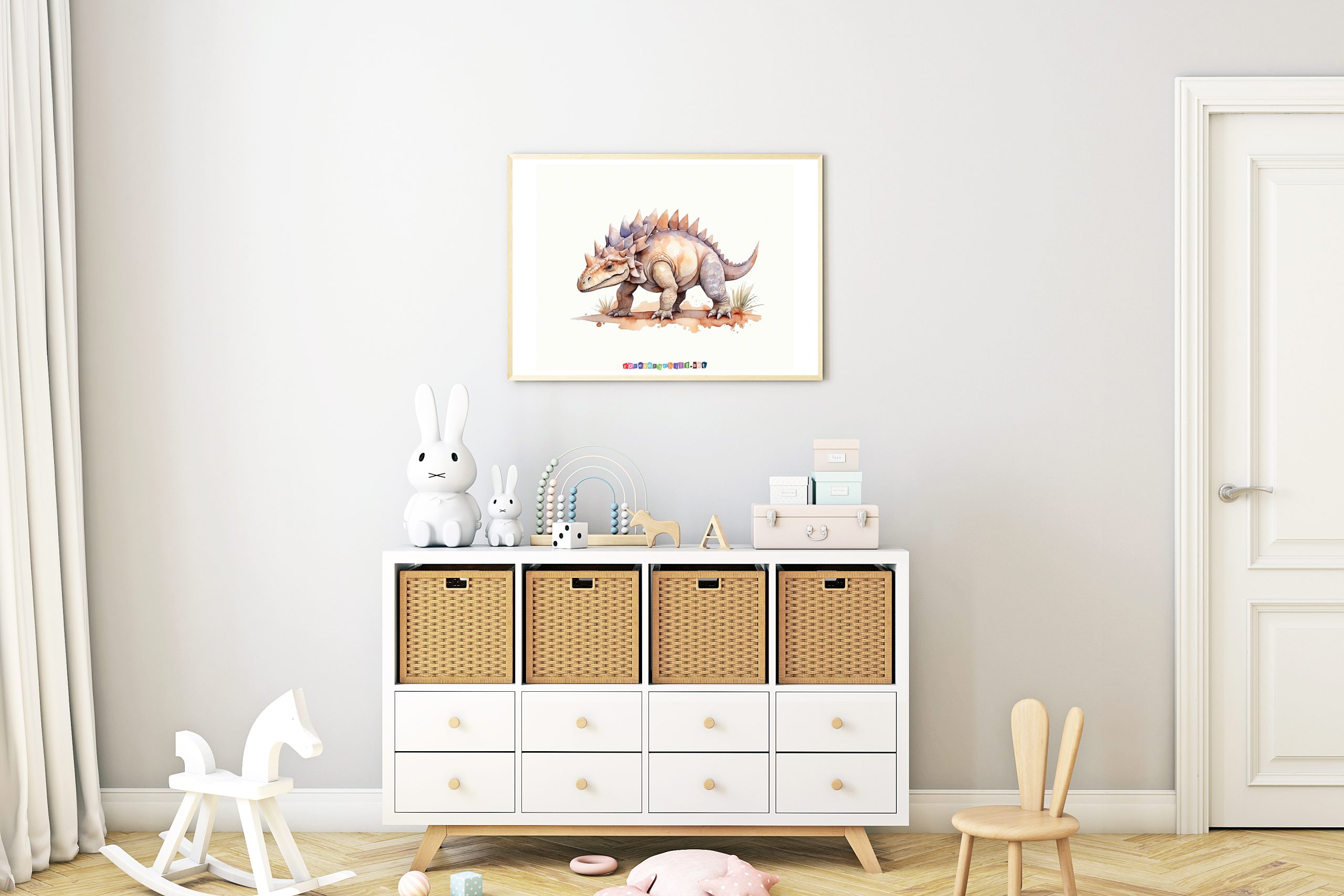 Dinosaur Nursery Poster 2 24×18