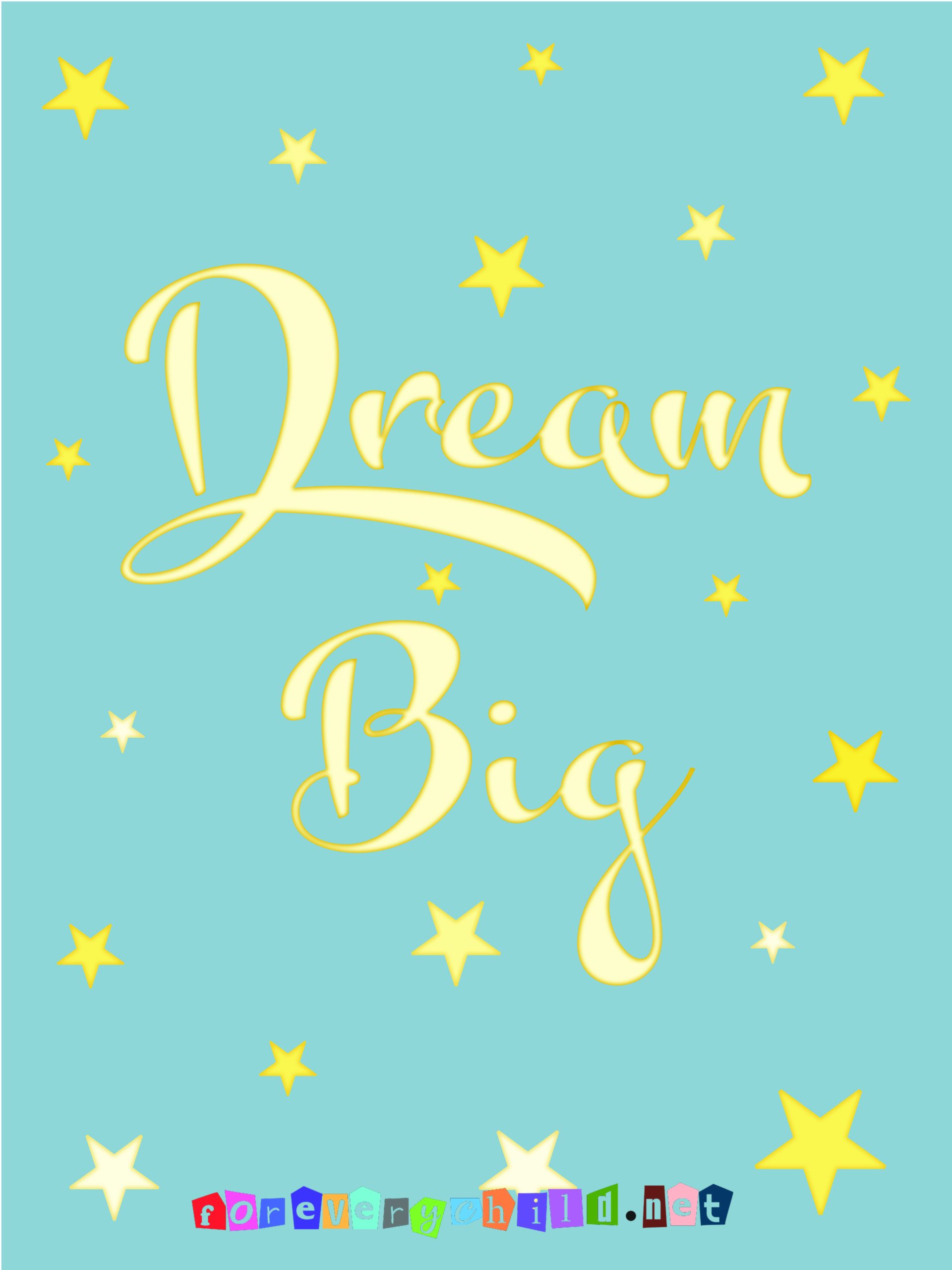 Dream Big Nursery Poster 1 18×24