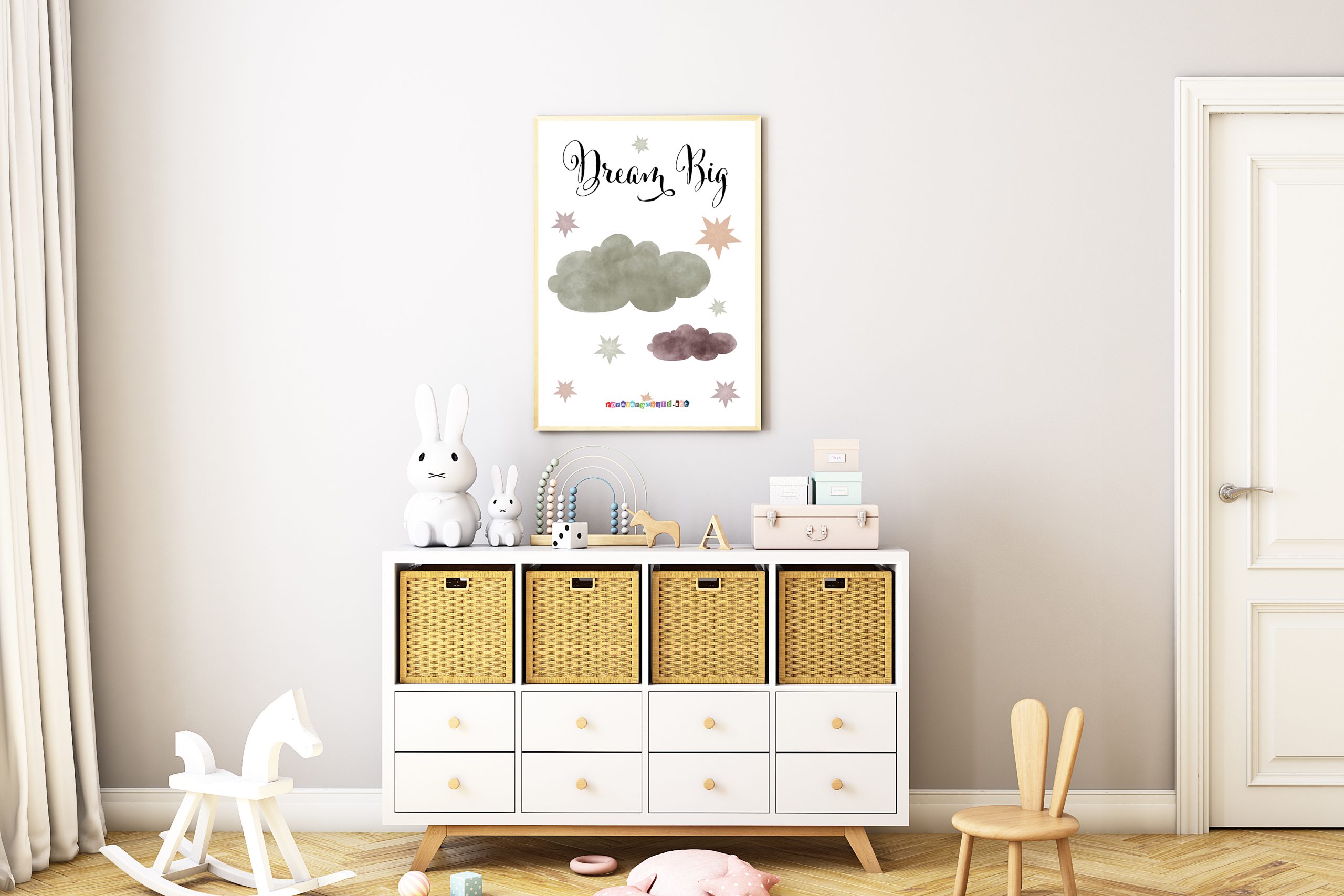 Dream Big Stars Nursery Poster 18×24