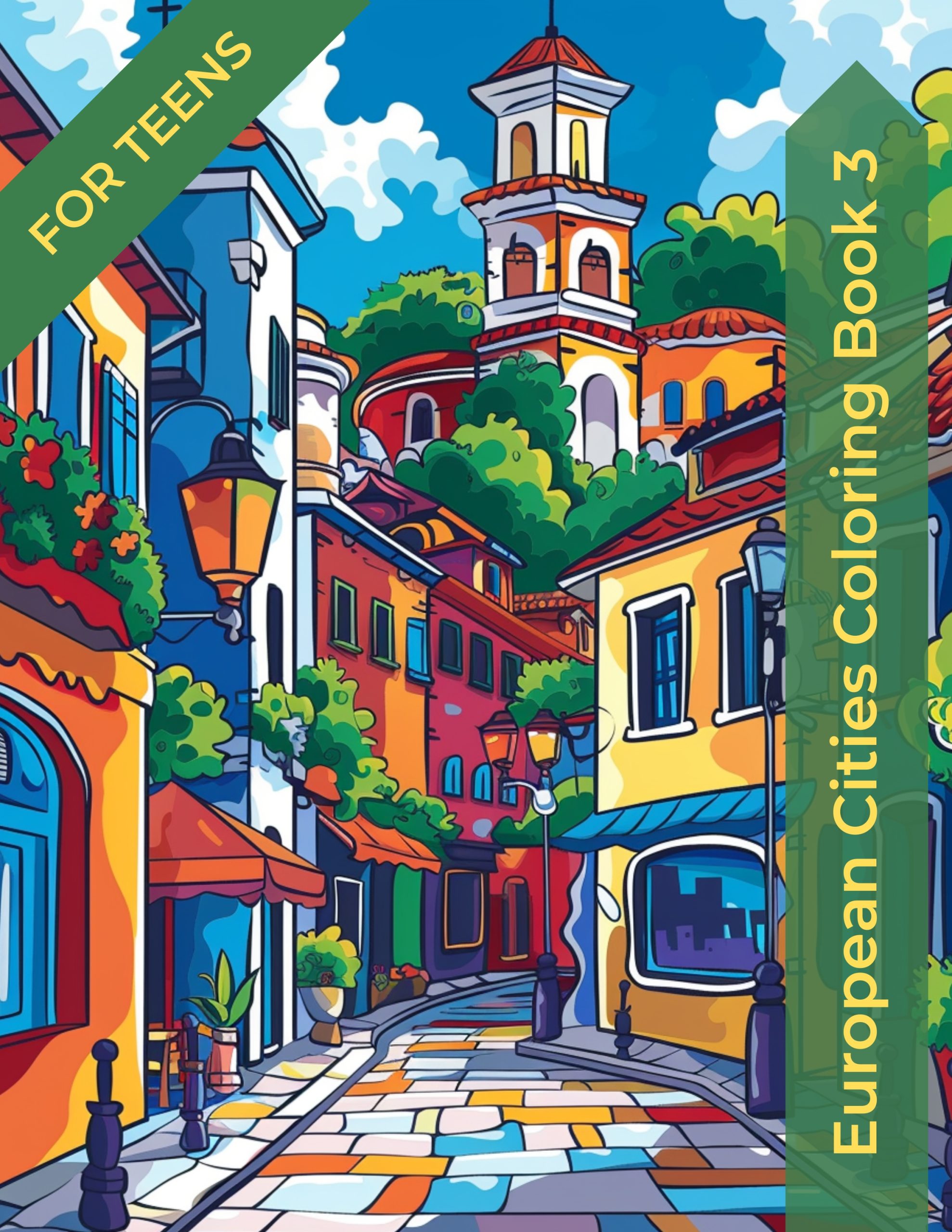 European Cities Coloring Book 3