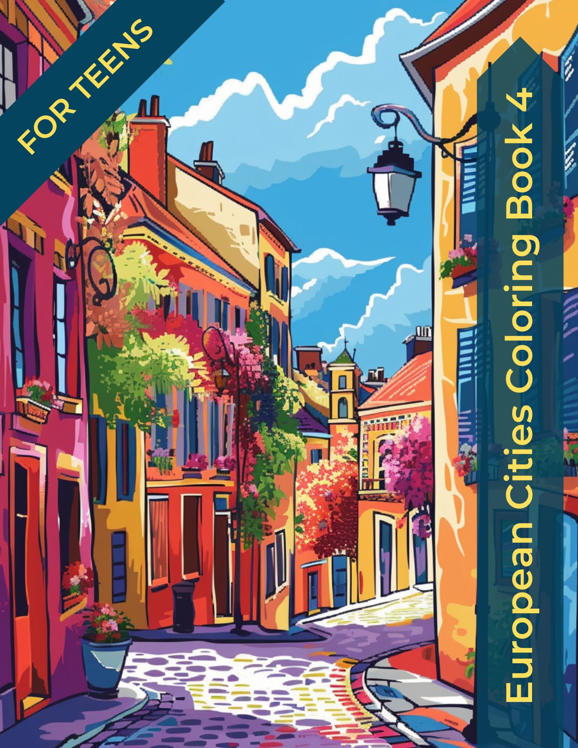 European Cities Coloring Book 4