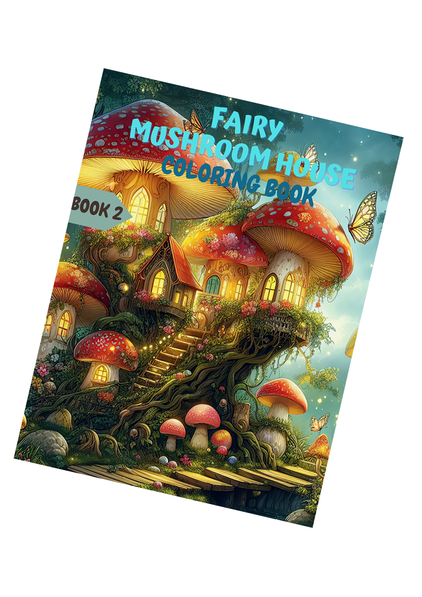 Fairy Mushroom House Coloring Book 2