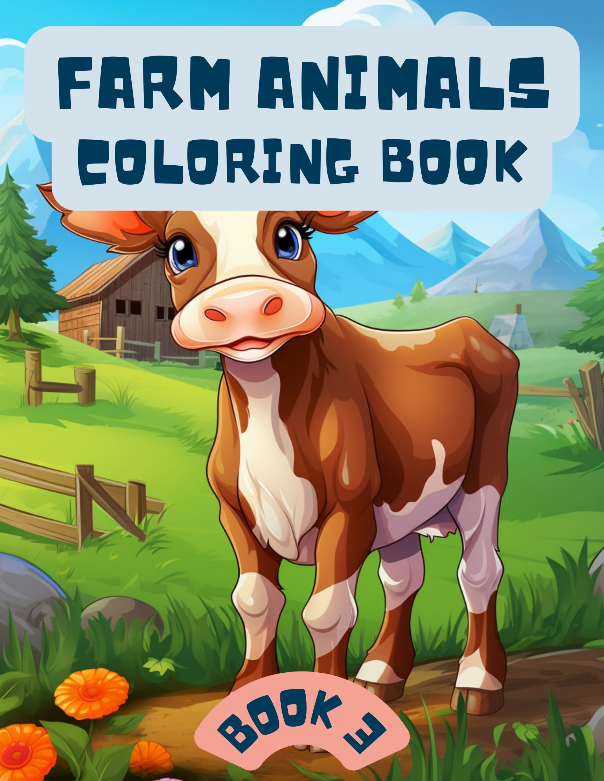Farm Animals Coloring Book for kids 3