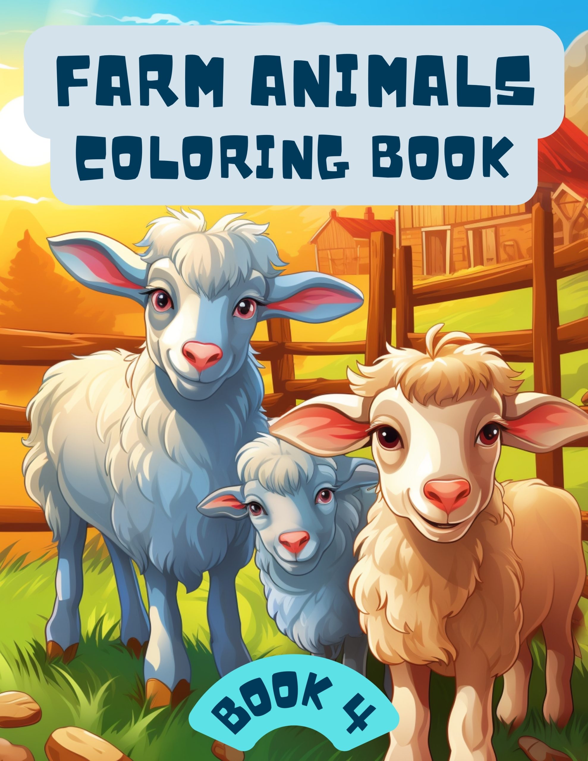 Farm Animals Coloring Book for kids 4