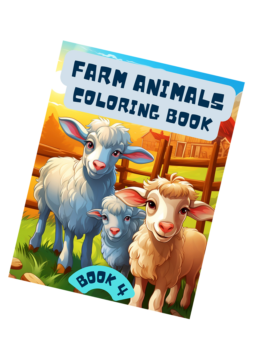 Farm Animals Coloring Book for kids 4