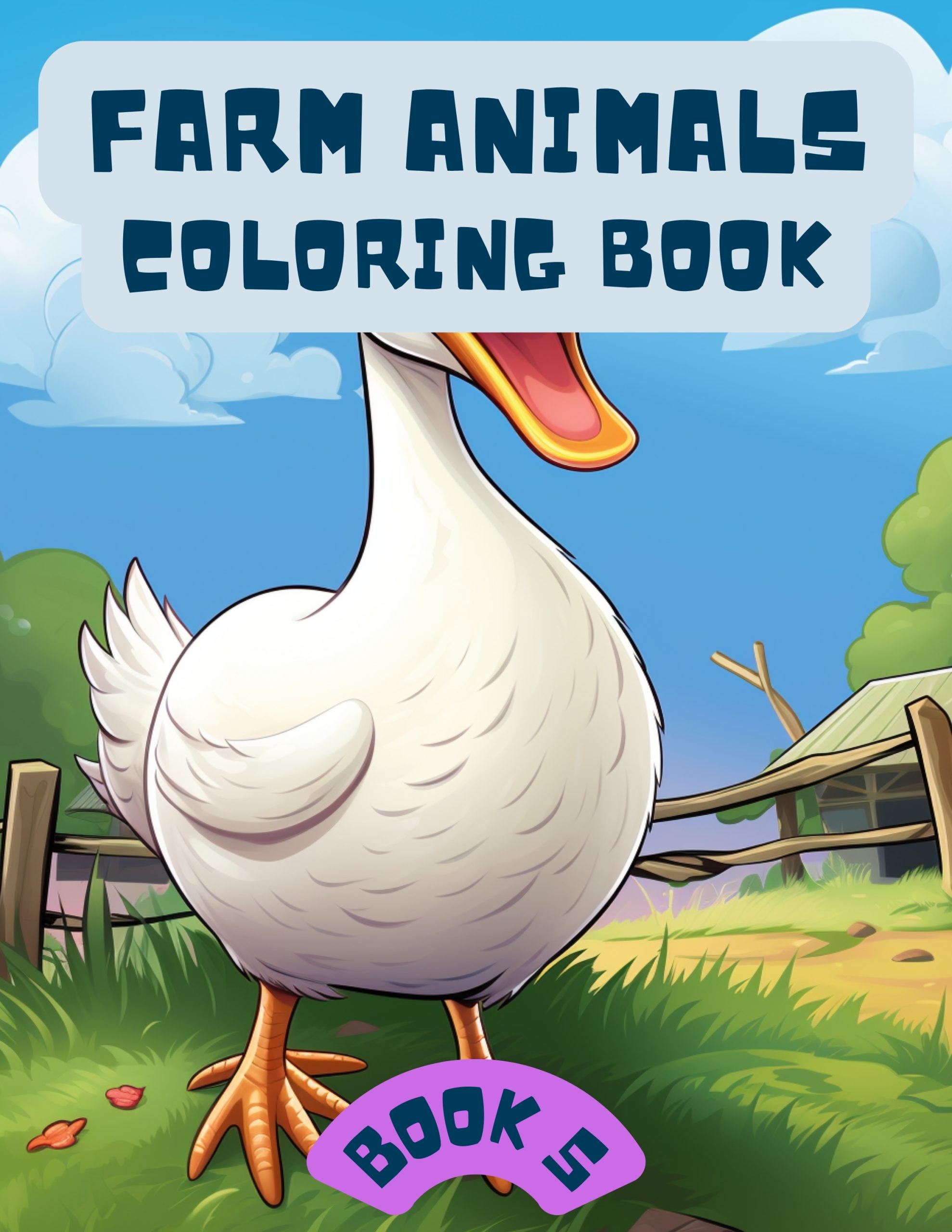 Farm Animals Coloring Book for kids 5