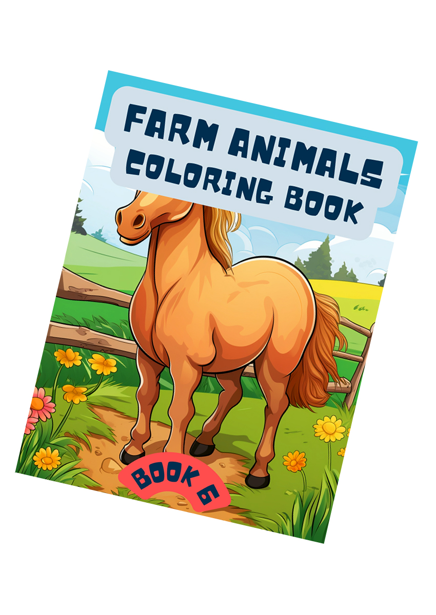 Farm Animals Coloring Book for kids 6
