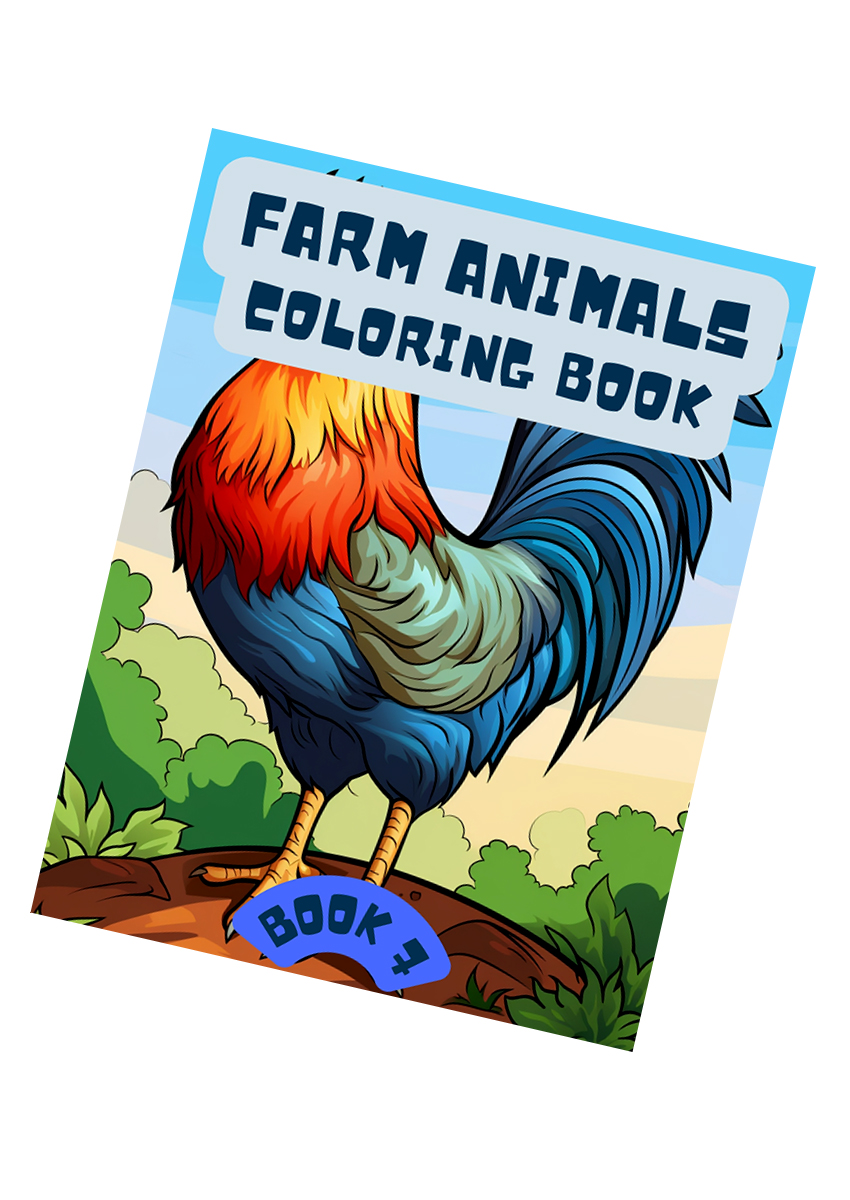 Farm Animals Coloring Book for kids 7