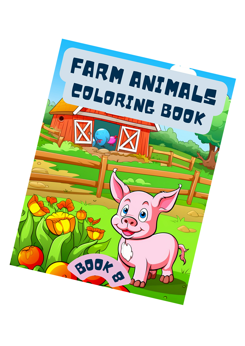Farm Animals Coloring Book for kids 8
