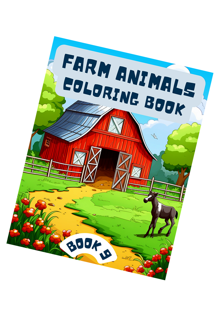 Farm Animals Coloring Book for kids 9