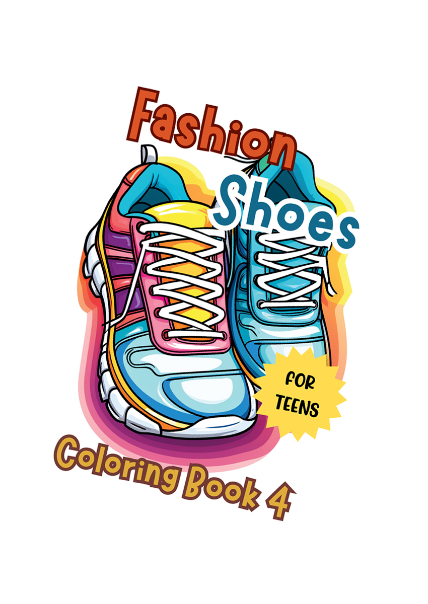Fashion Shoes Coloring Book 4
