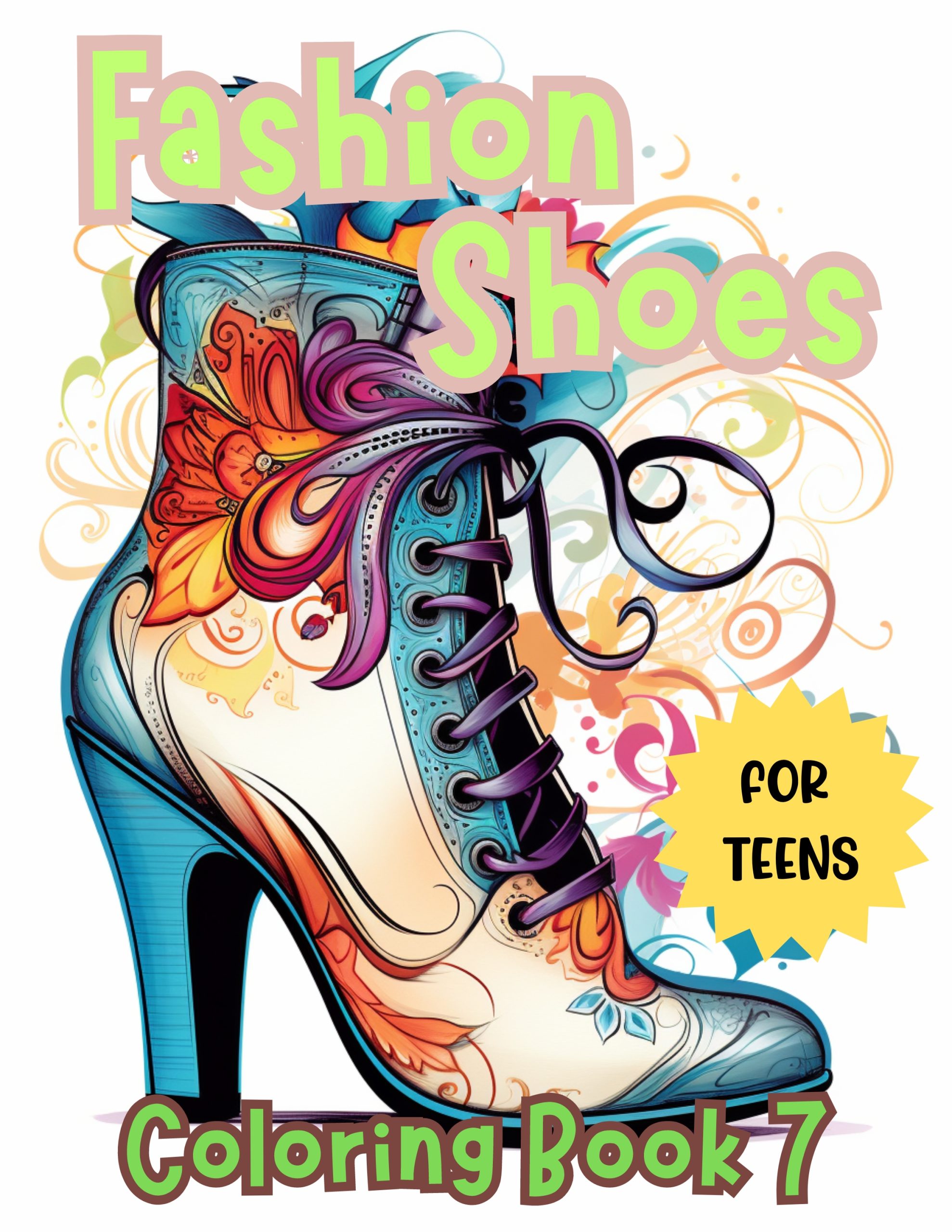 Fashion Shoes Coloring Book 7