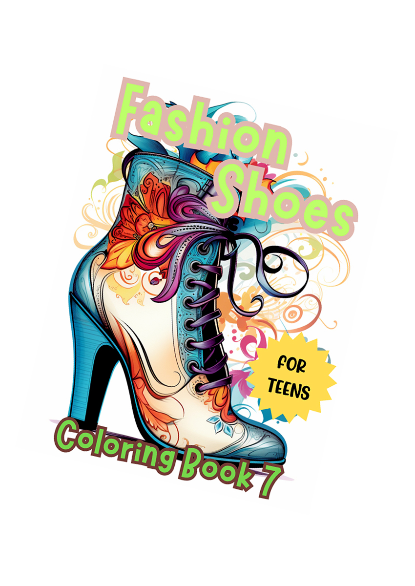 Fashion Shoes Coloring Book 7