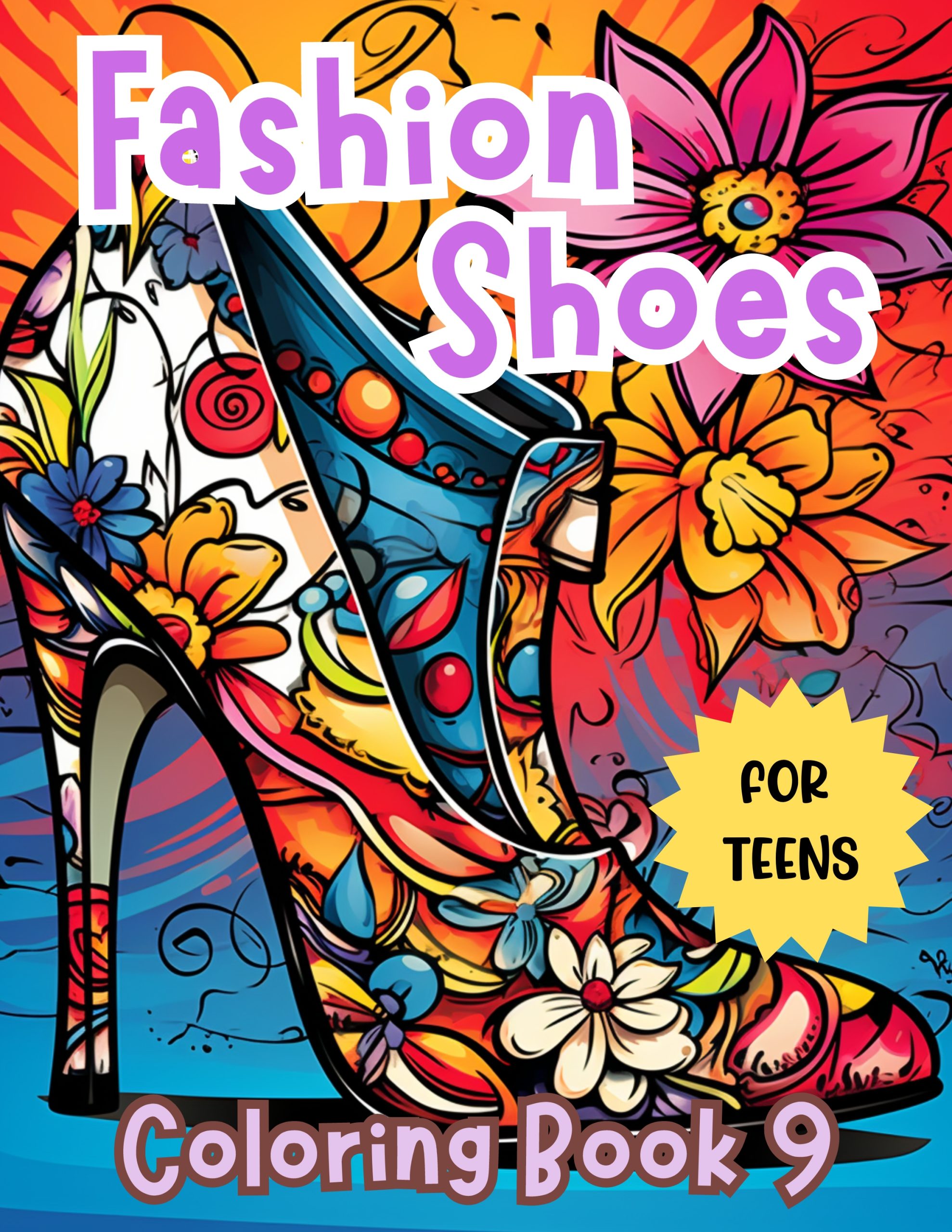Fashion Shoes Coloring Book 9
