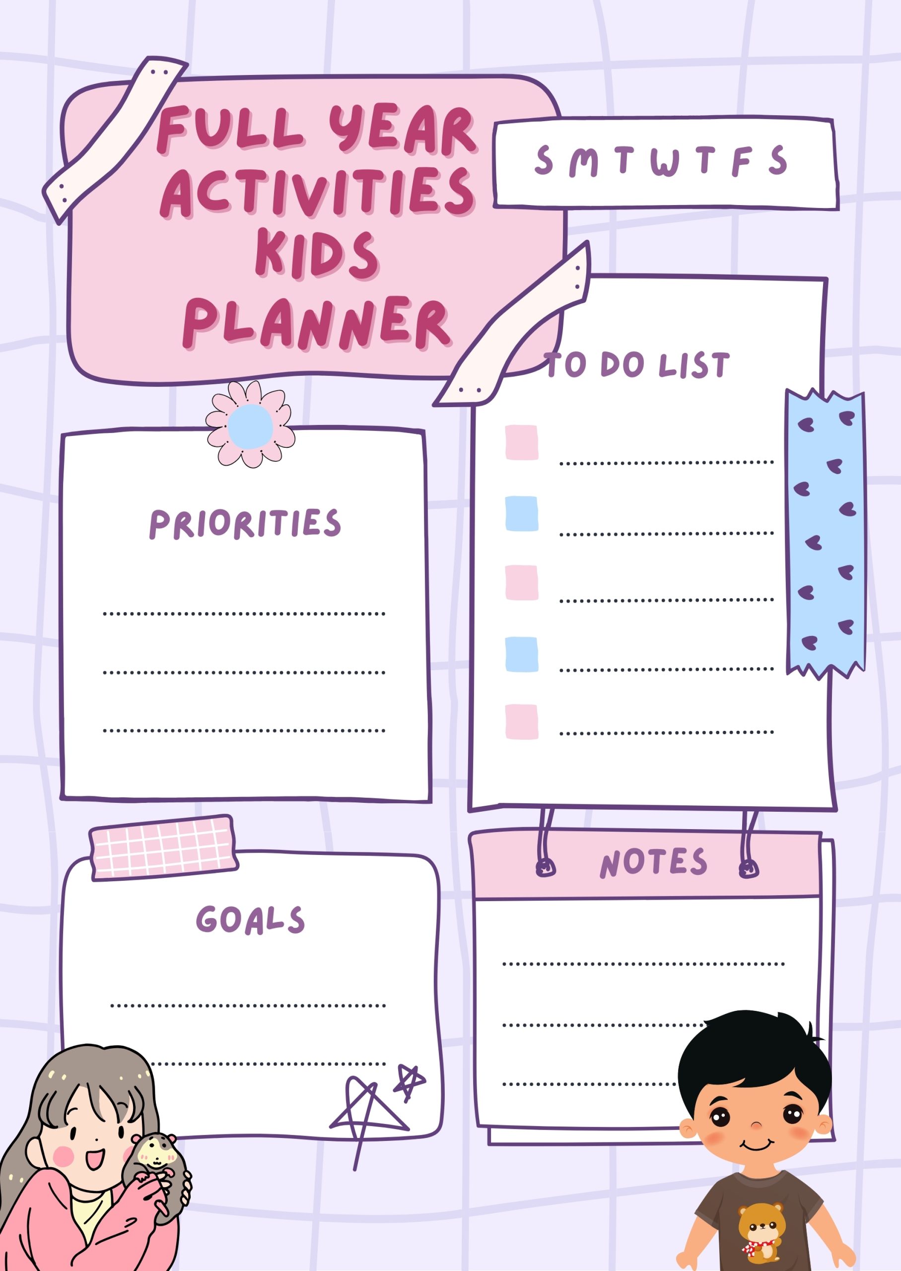 Full Year Activities Kids Planner
