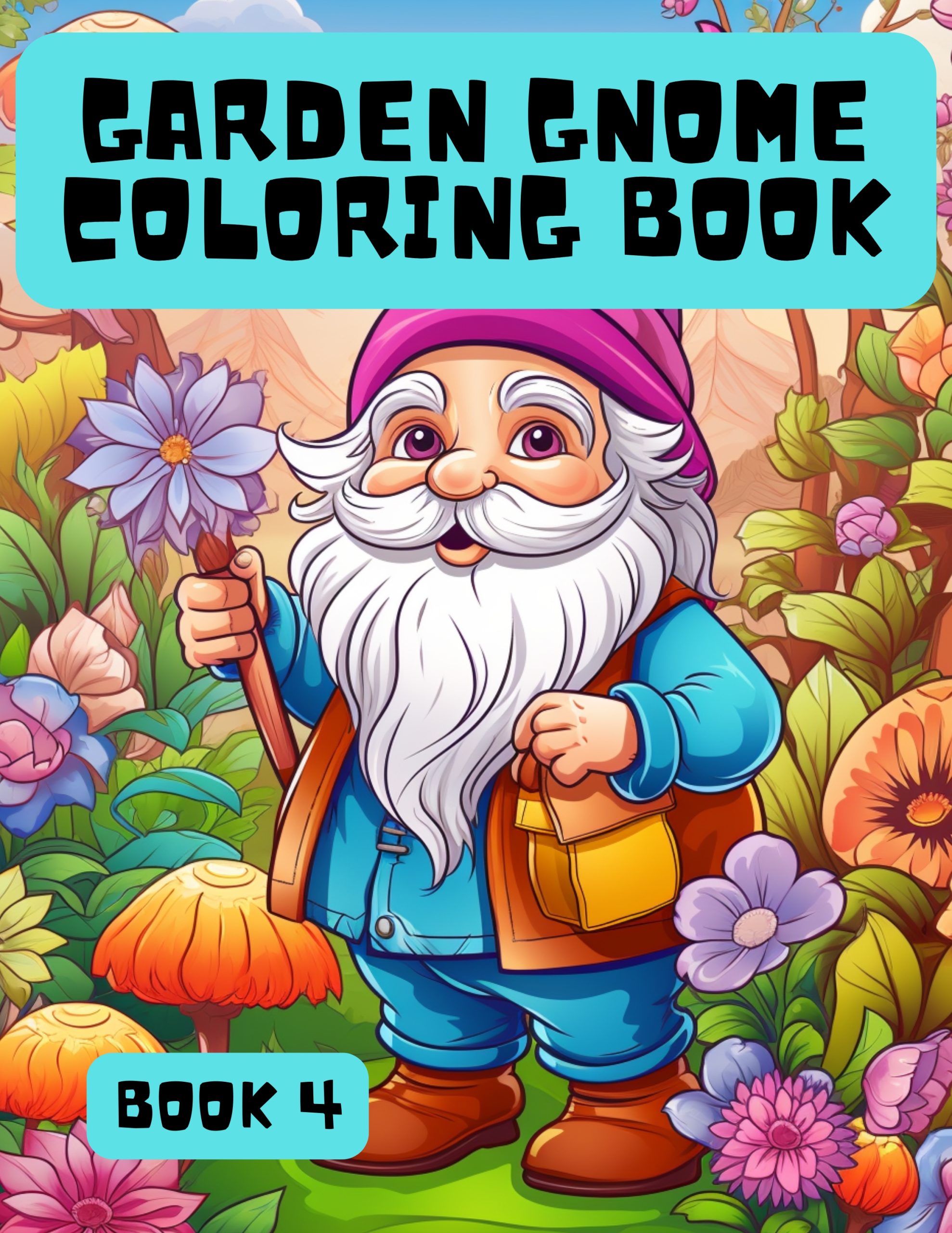 Garden Gnome Coloring Book for Kids 4