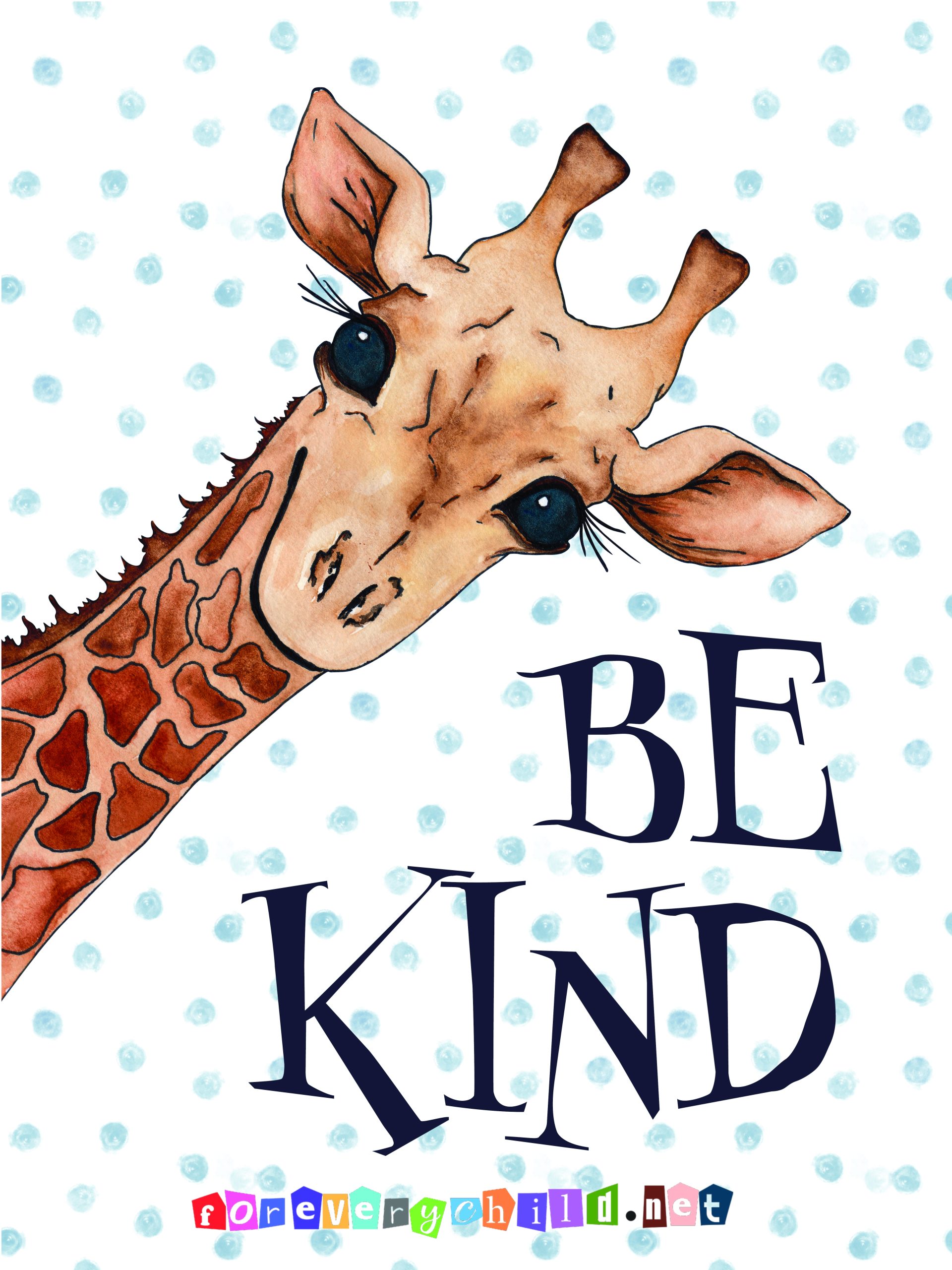 Giraffe Nursery Poster 1 18×24