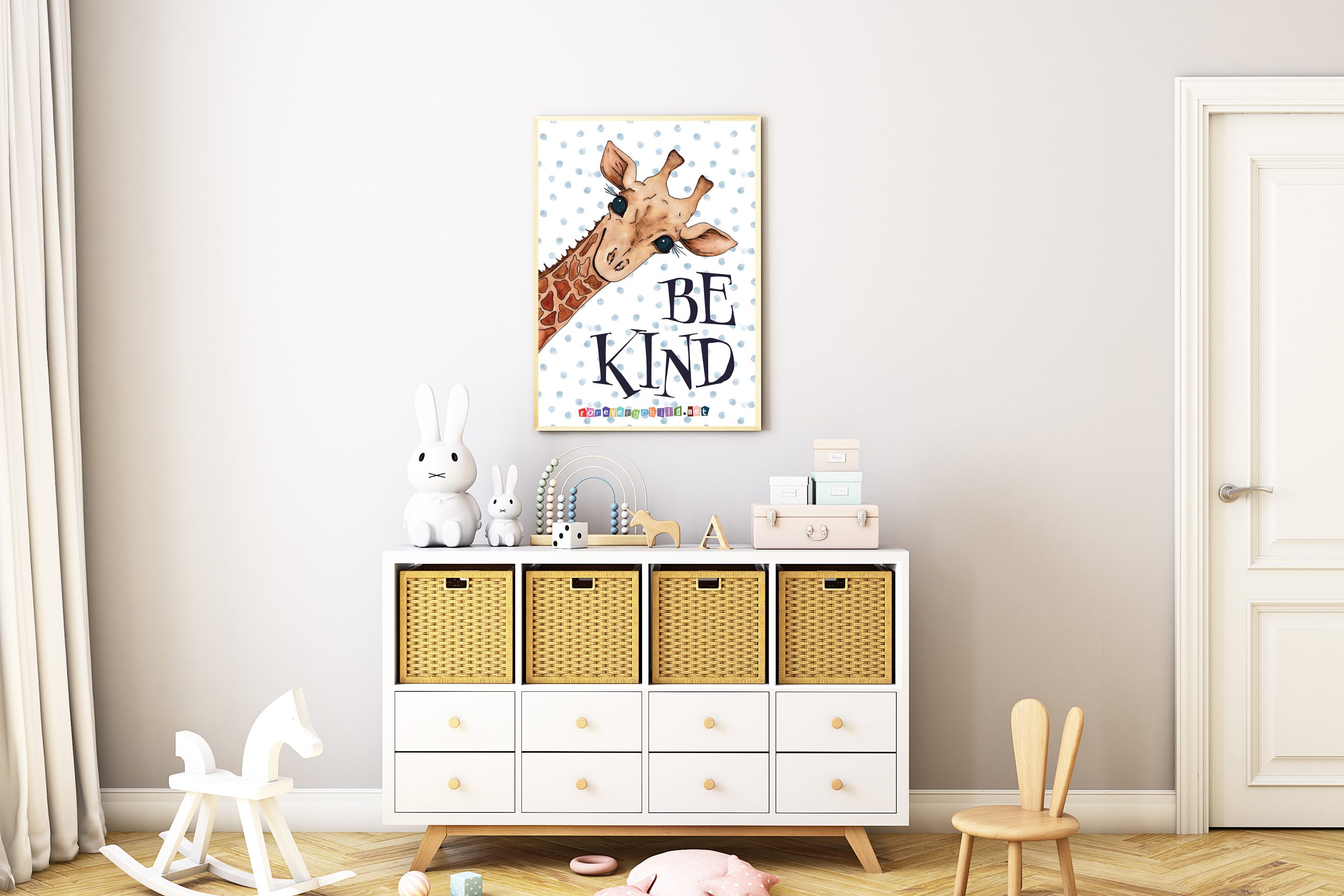 Giraffe Nursery Poster 1 18×24