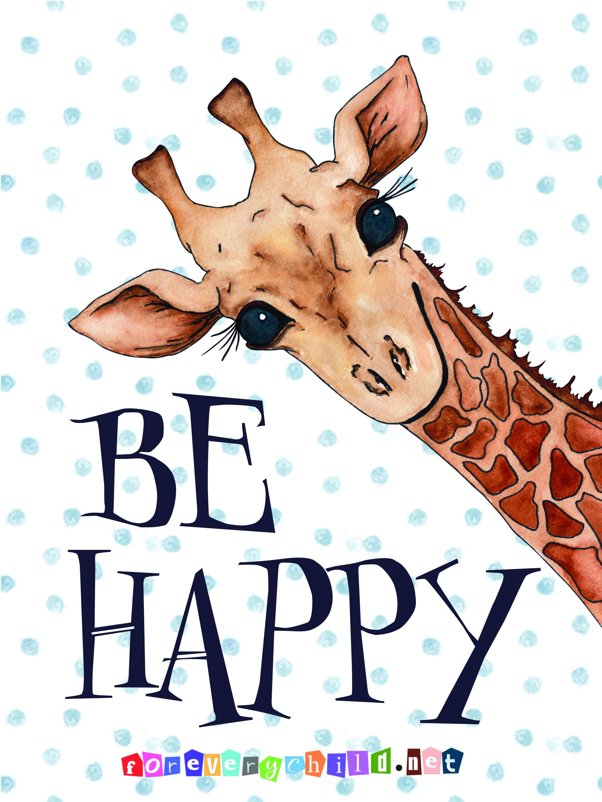 Giraffe Nursery Poster 3 18×24