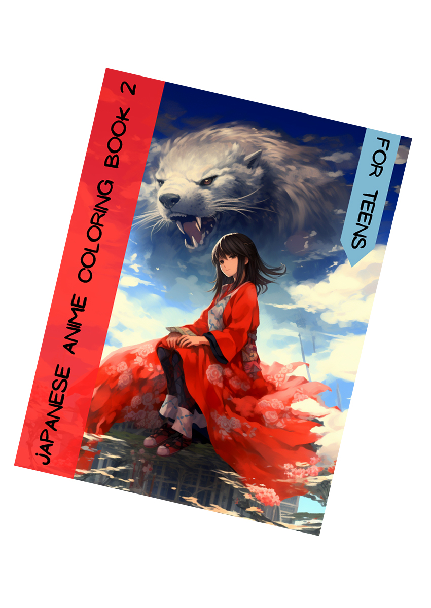 Japanese Anime Coloring Book 2 – for Teens
