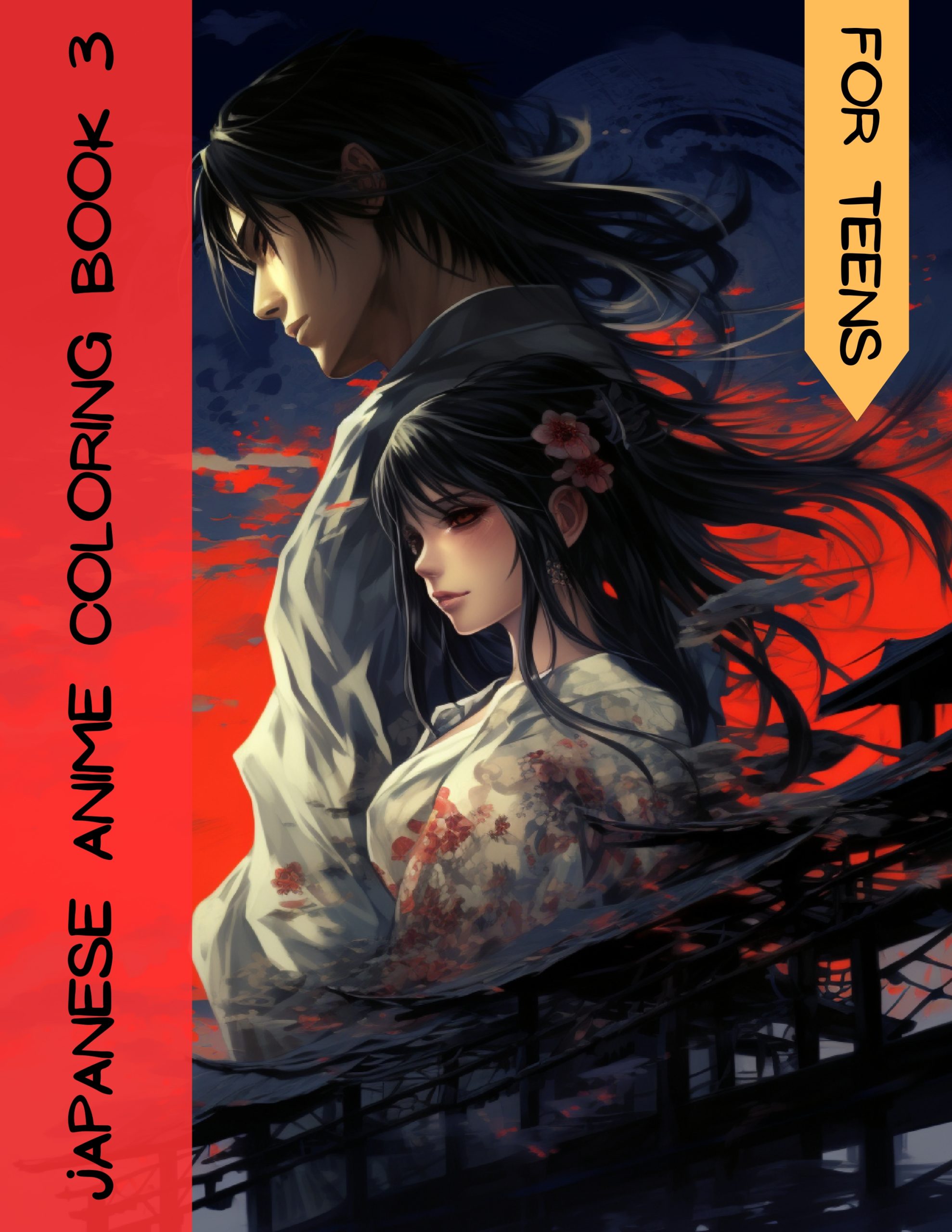 Japanese Anime Coloring Book 3 – for Teens