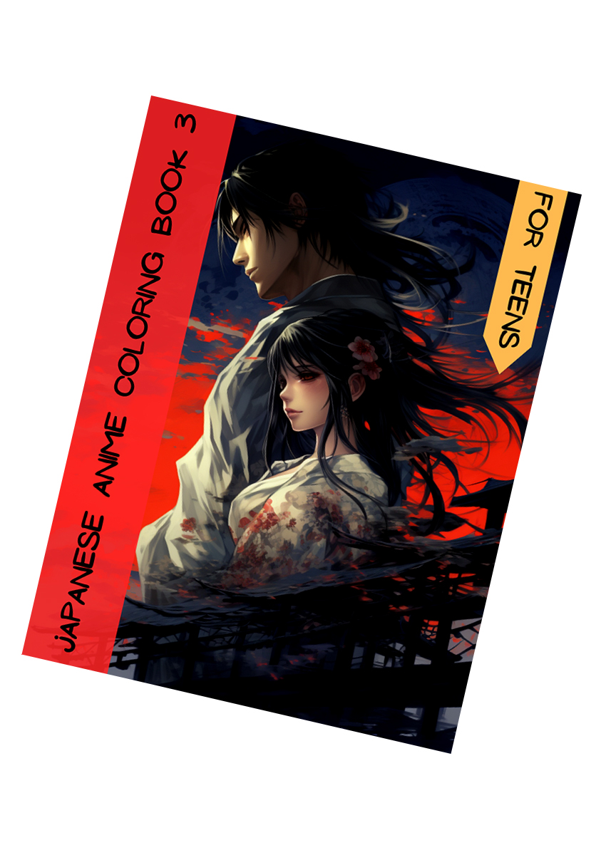 Japanese Anime Coloring Book 3 – for Teens