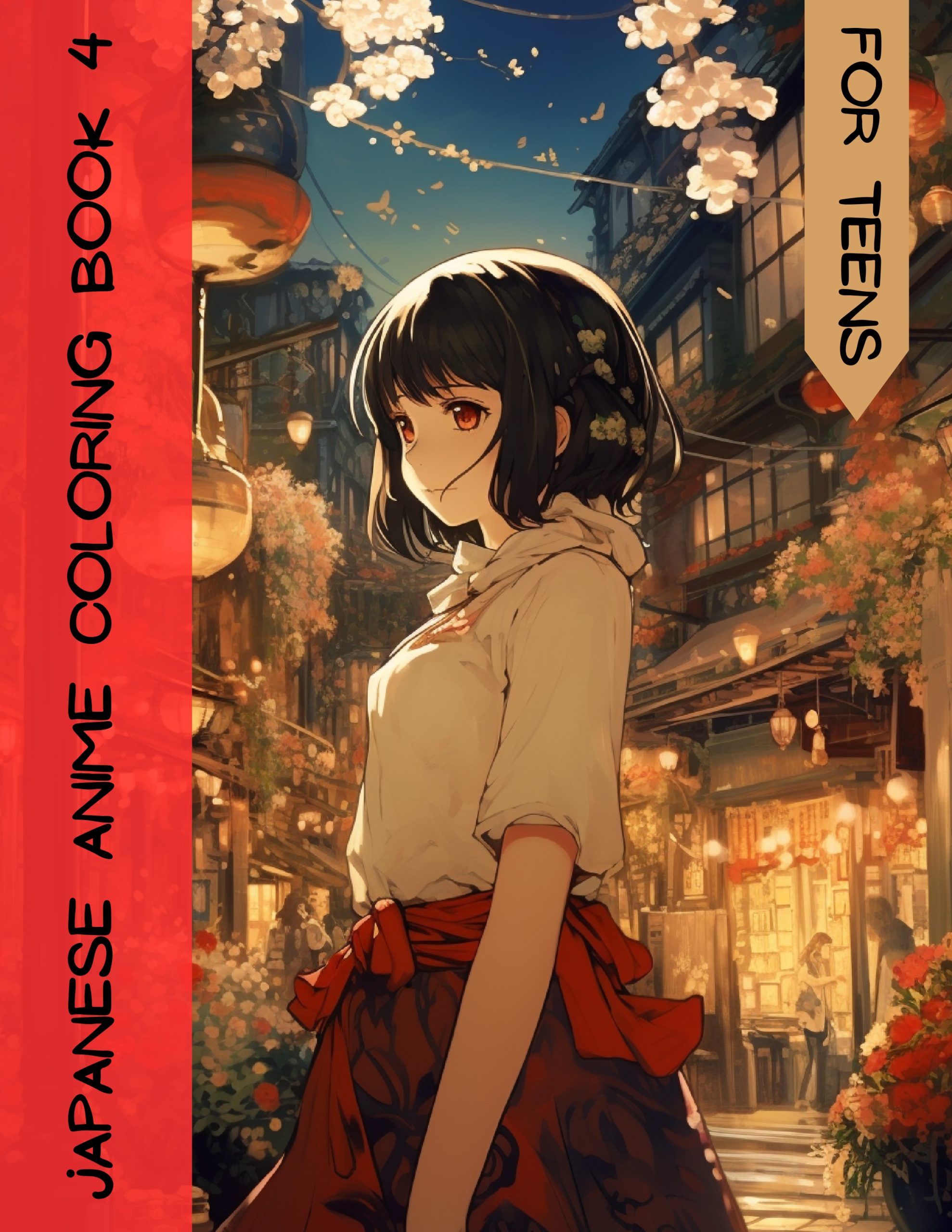 Japanese Anime Coloring Book 4 – for Teens