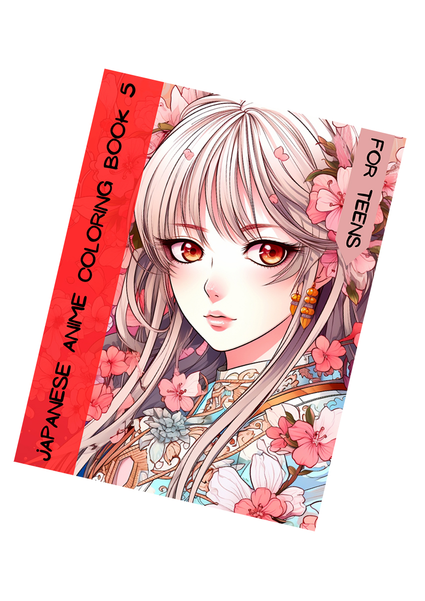 Japanese Anime Coloring Book 5 – for Teens