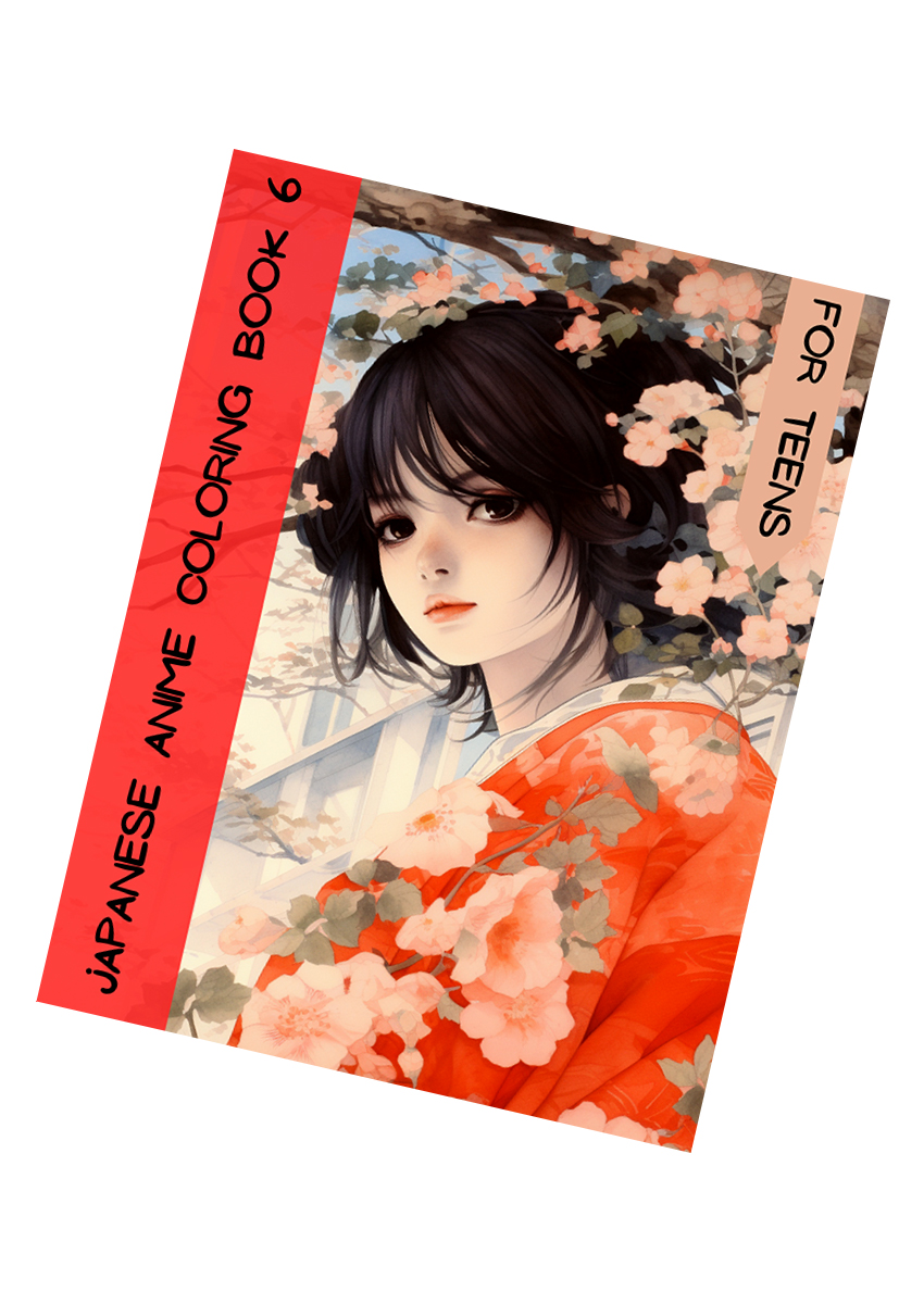 Japanese Anime Coloring Book 6 – for Teens