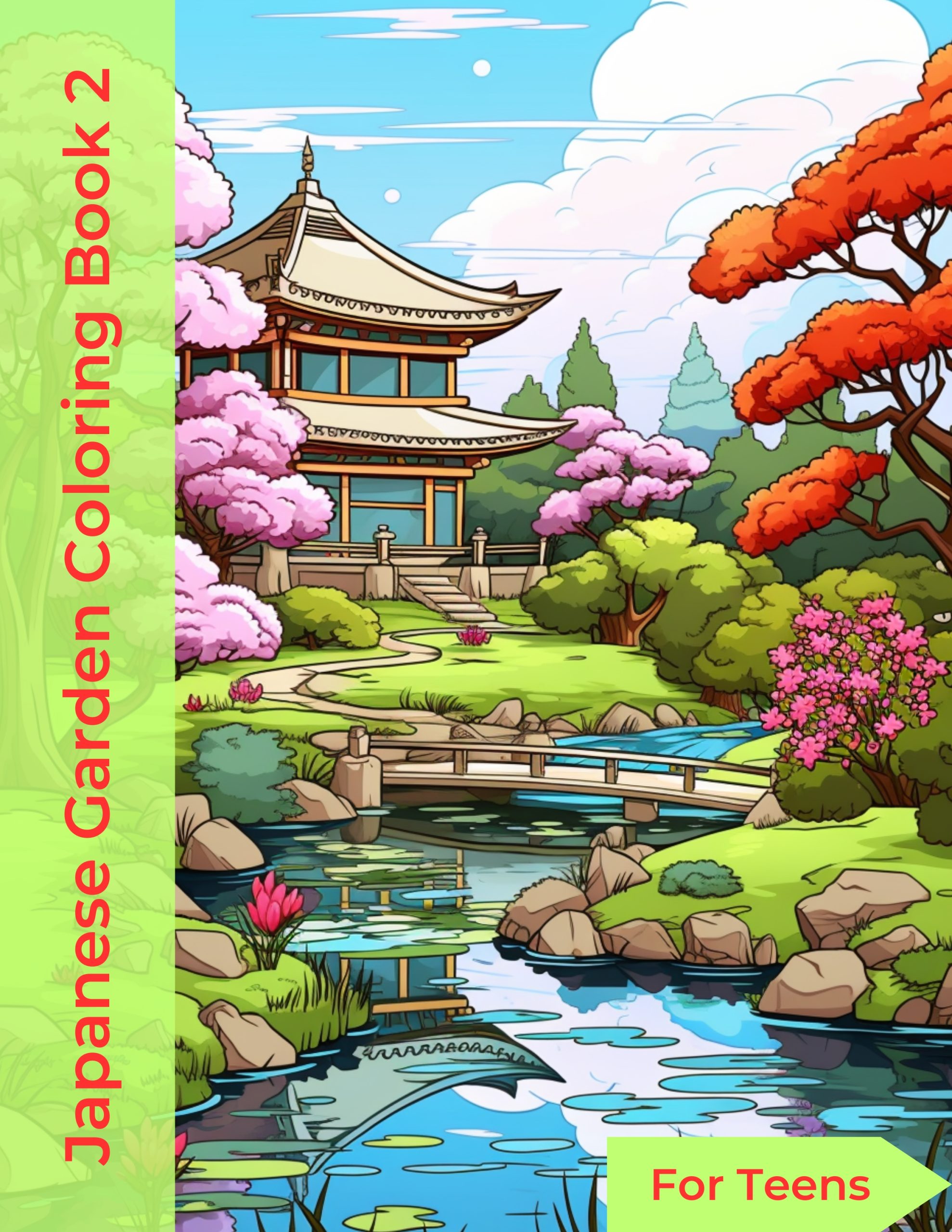Japanese Garden Coloring Book 2 – for Teens
