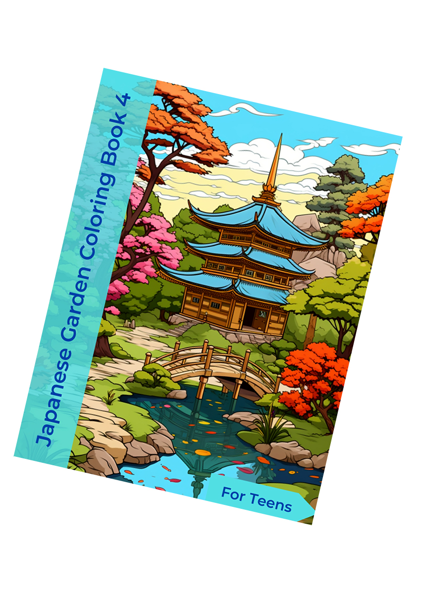 Japanese Garden Coloring Book 4 – for Teens
