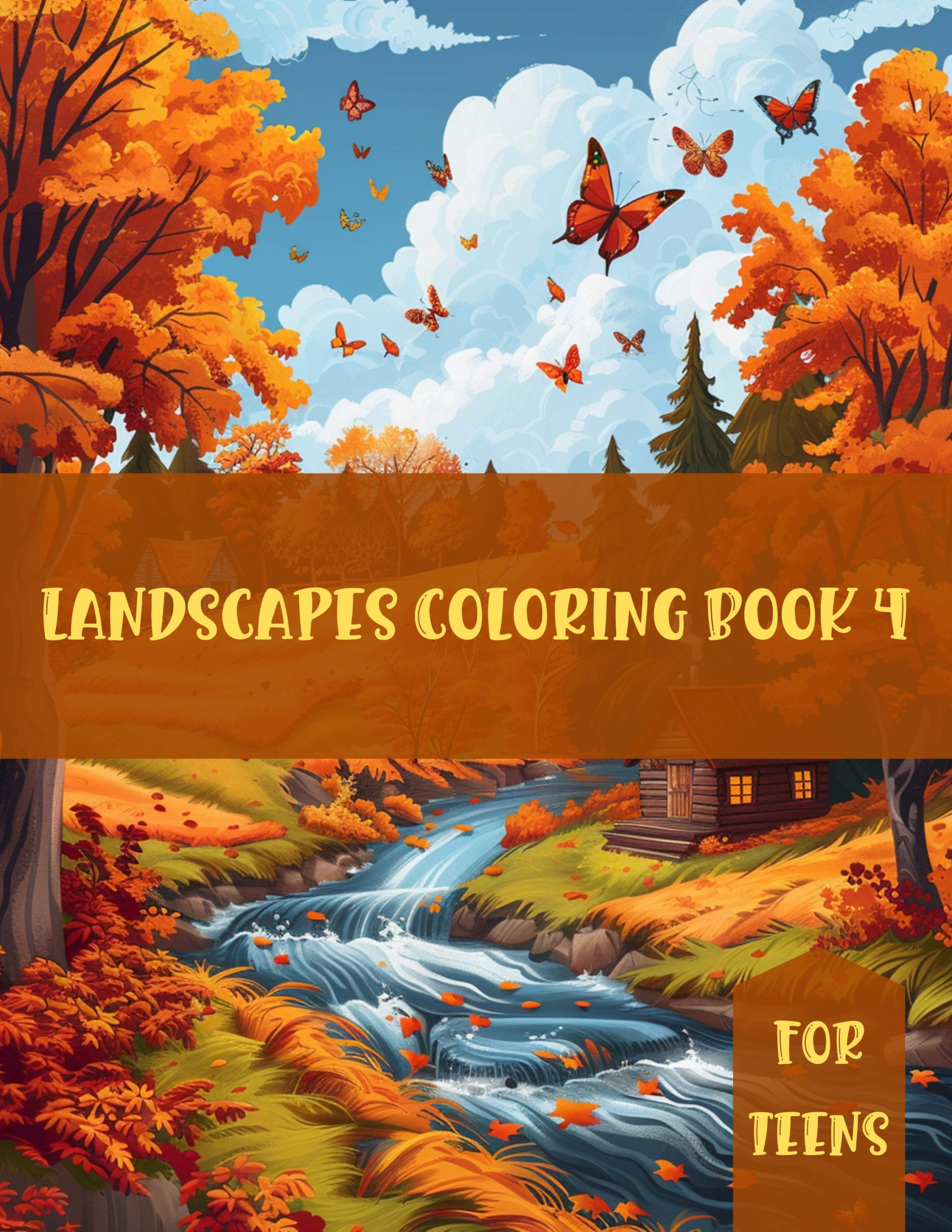 Landscapes Coloring Book 4 – for Teens